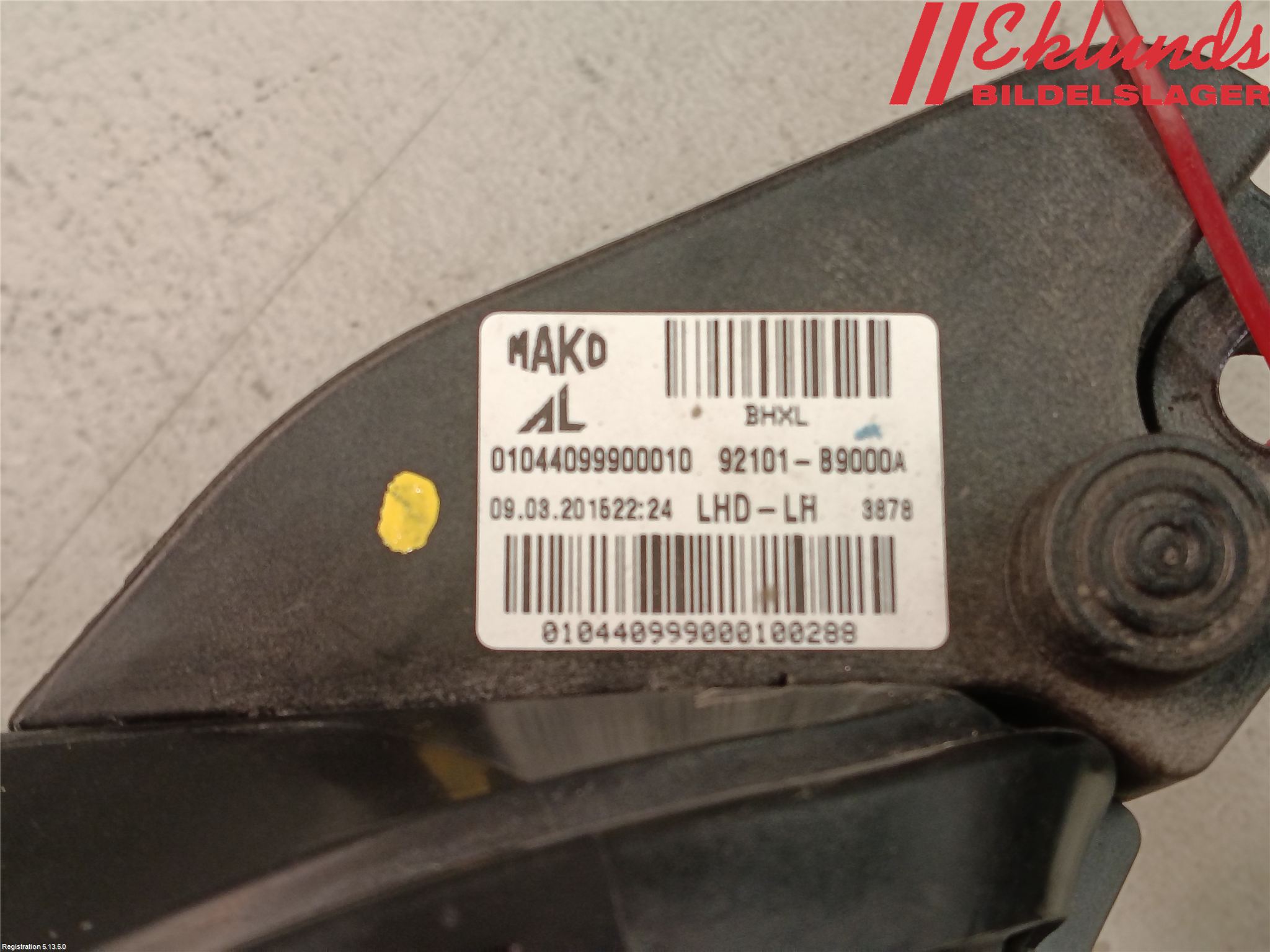Hyundai i10 BA 14-16 Strålkastare Vänster