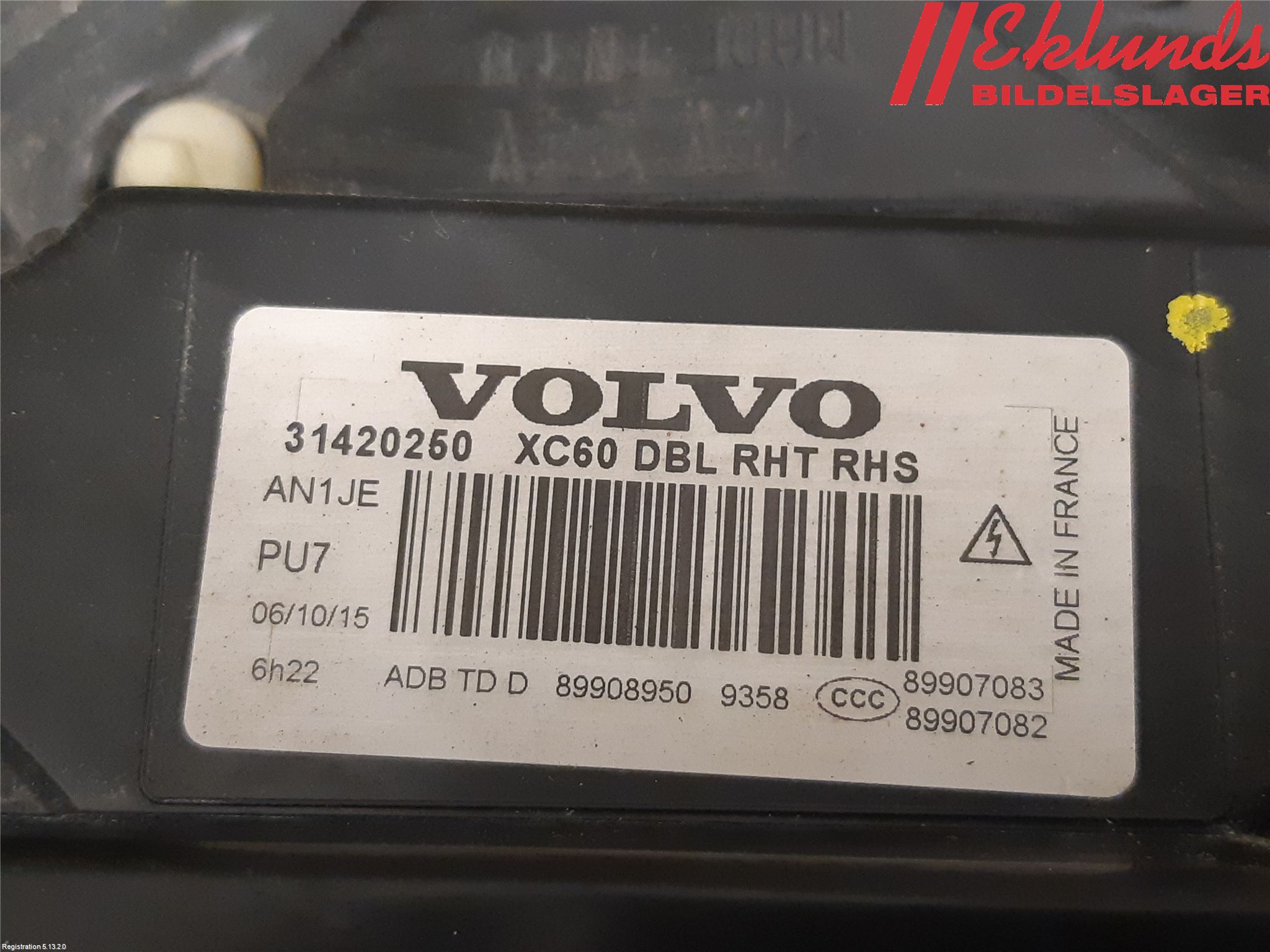 Volvo XC60 14-17 Strålkastare Höger