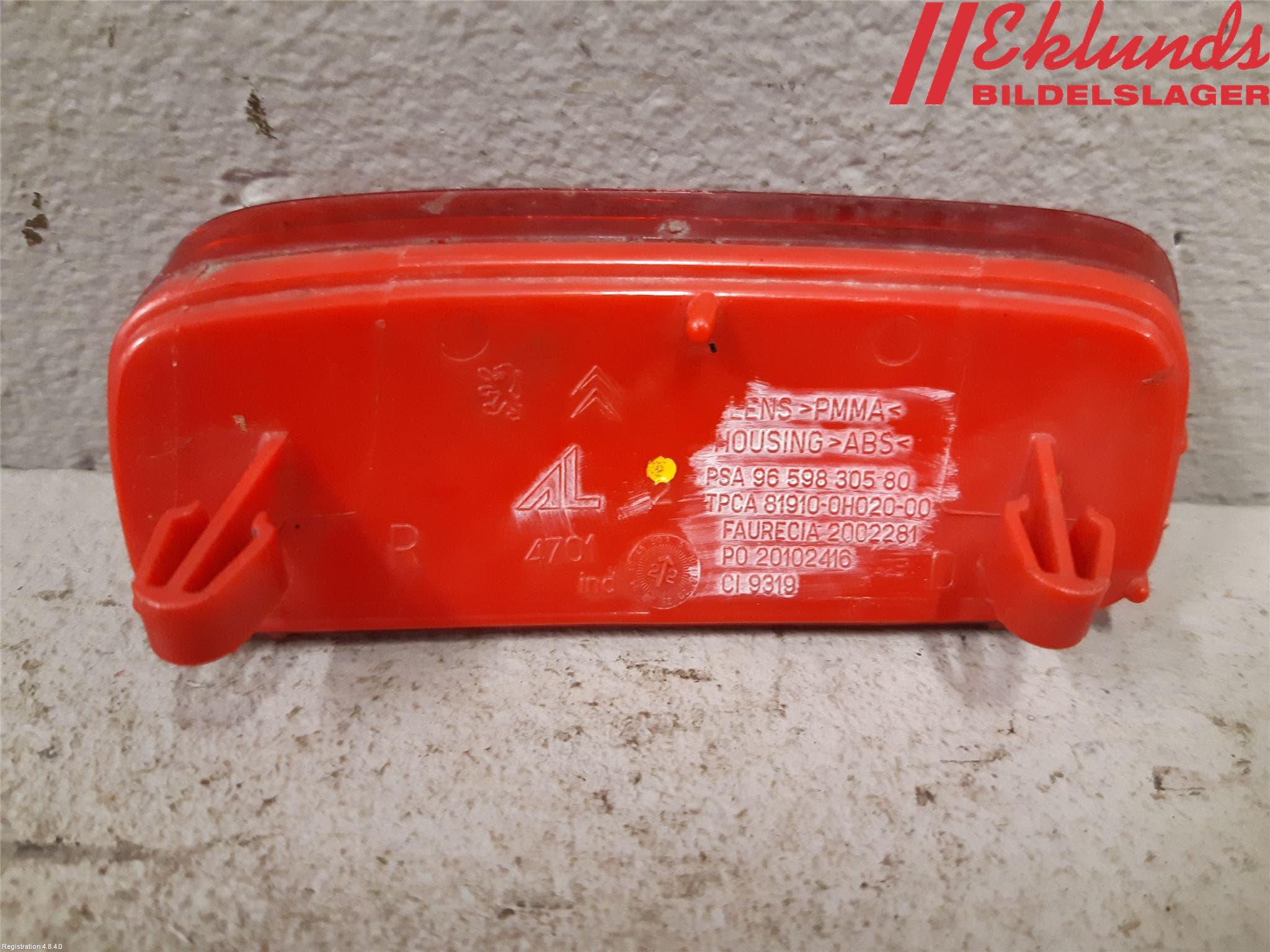 Citroen JUMPY/E-JUMPY 16- Dimljus/Reflex Bak