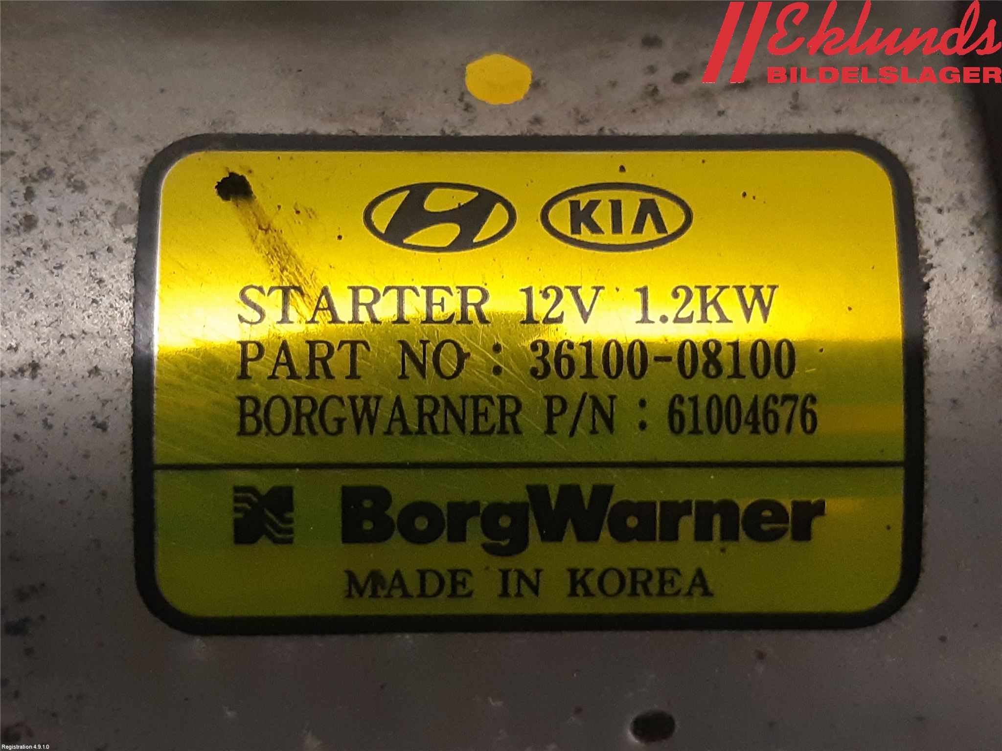 Hyundai KONA/ELECTRIC SX2 23- Startmotor