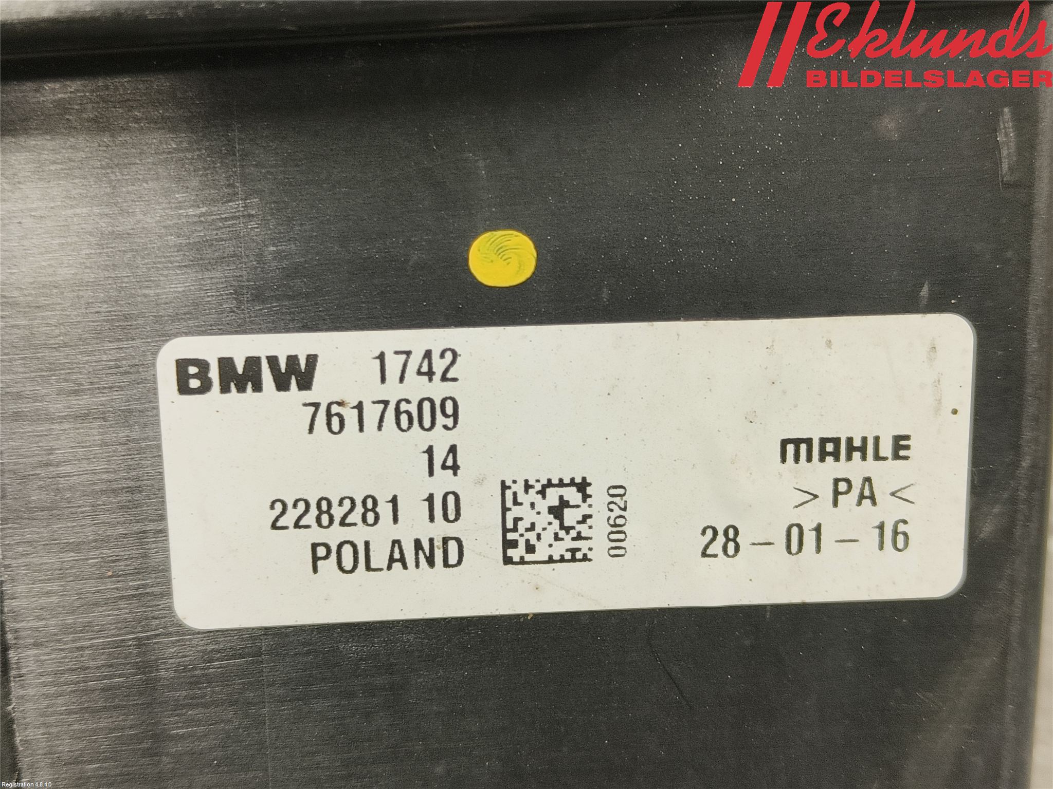 BMW X1 F48 15-22 Kylfläkt El