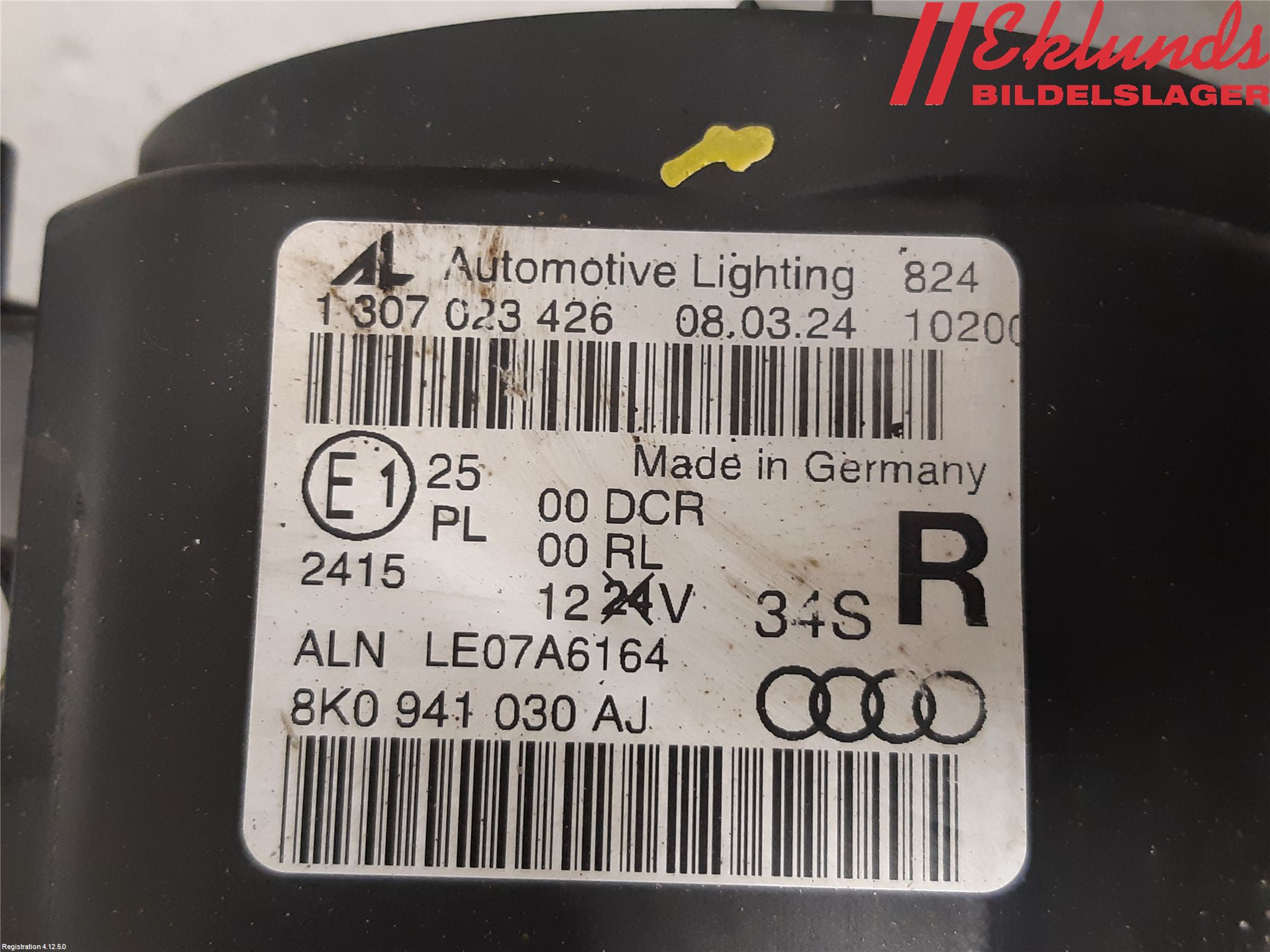 Audi A4/S4 08-11 Strålkastare Höger