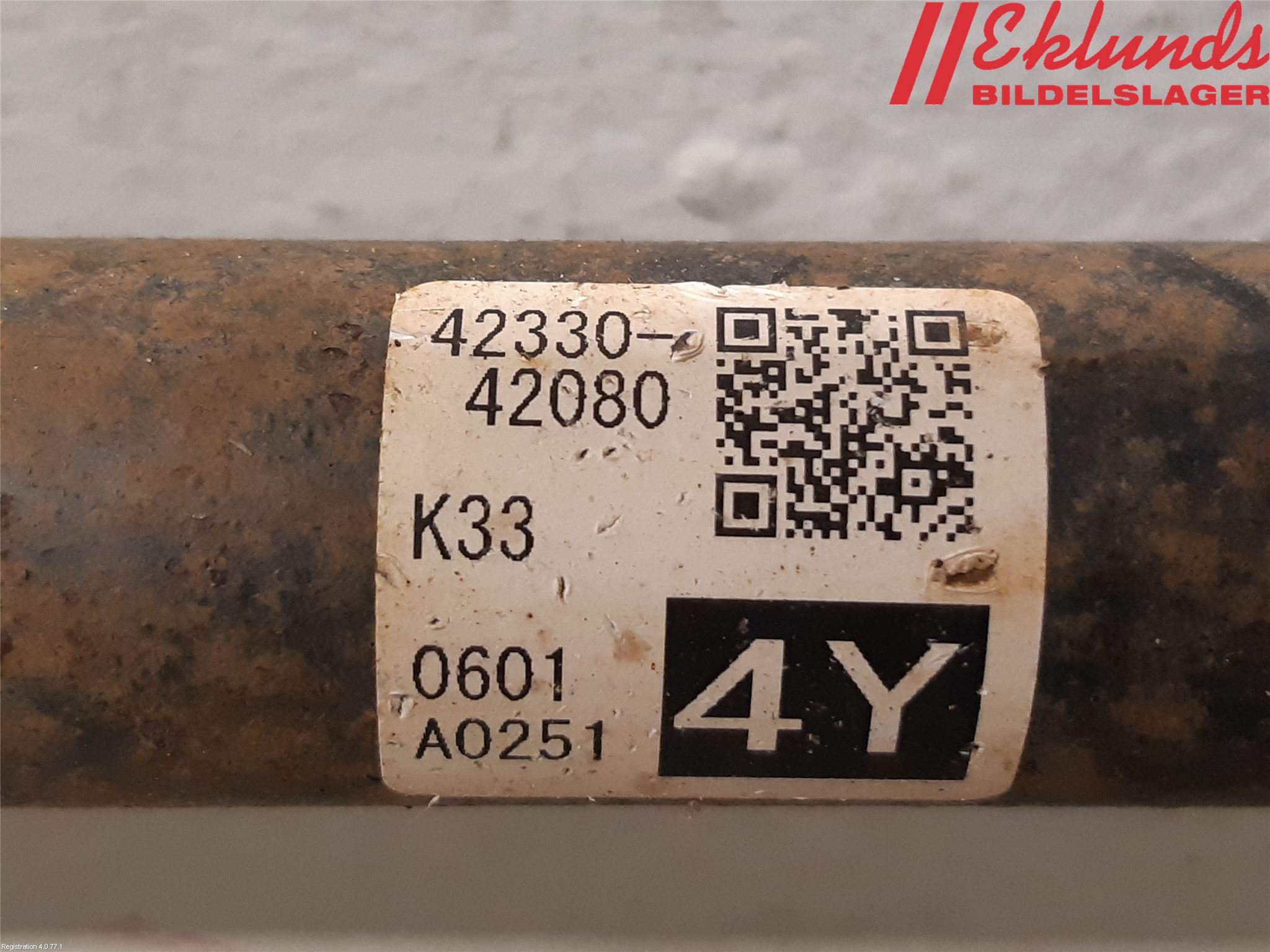 Toyota RAV4 19- Drivaxel Bak Höger