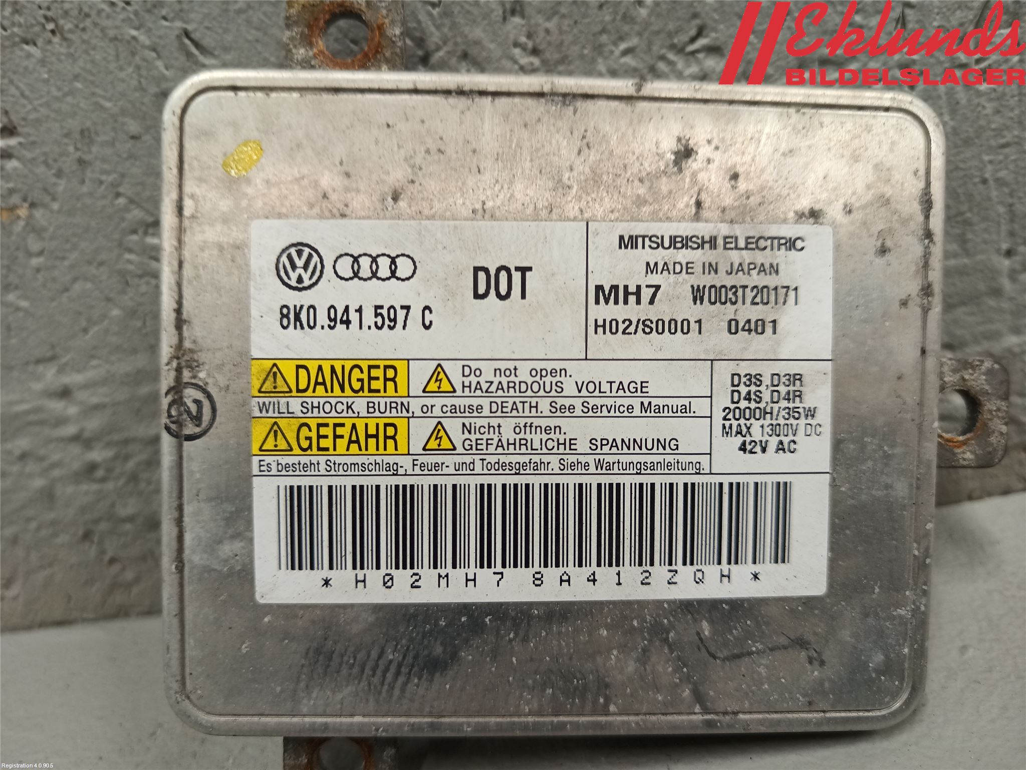 Audi A4/S4 08-11 Styrenhet Strålkastare