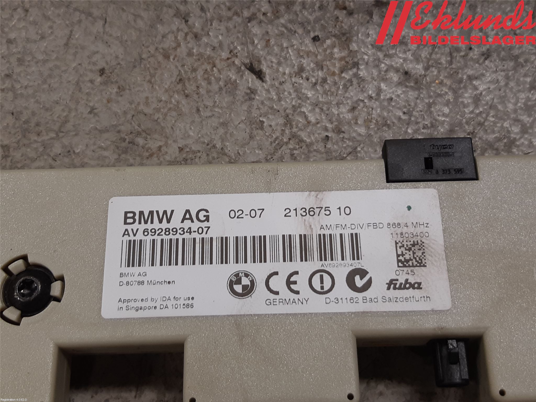 BMW 3 E90/91 SED/TOU 05-12 Antennförstärkare
