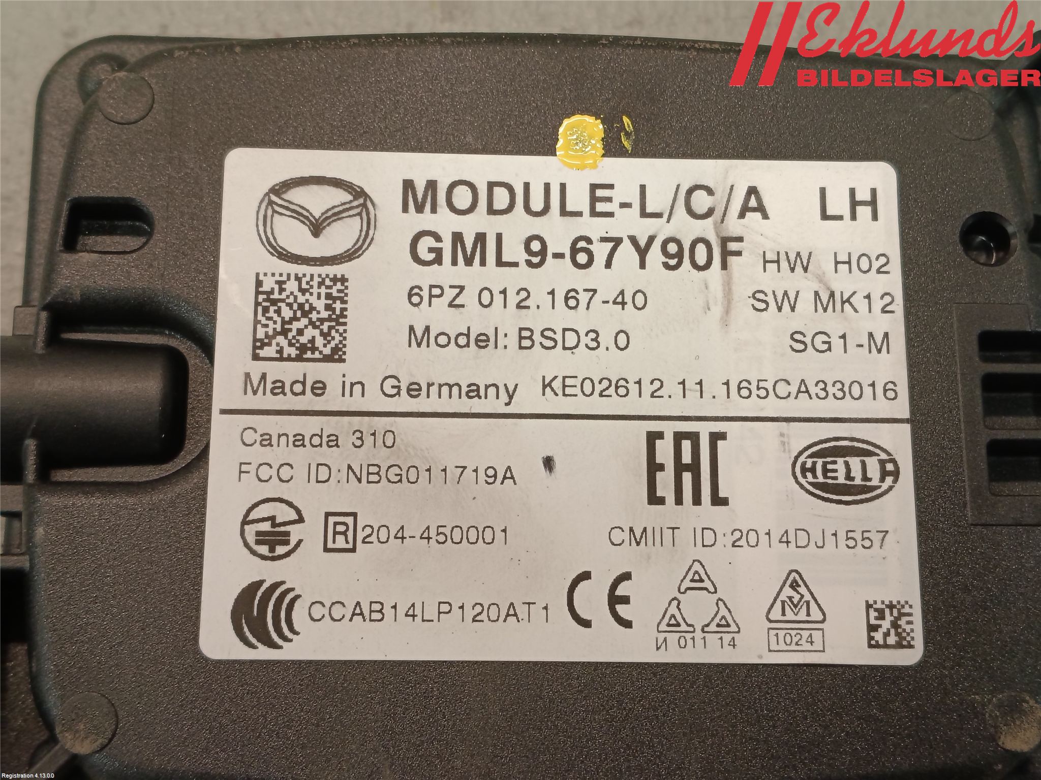 Mazda 6 13- Sensor Aktivt Kollisionsskydd