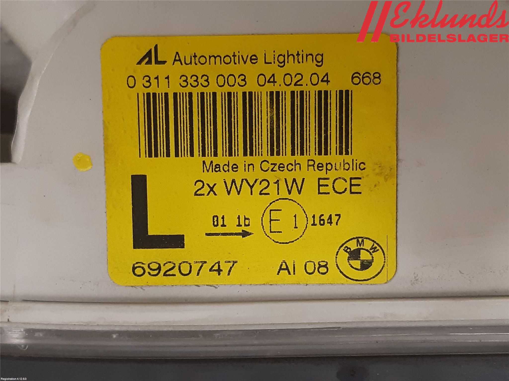BMW 6 E63/64    02-10 Blinkers Fram Vänster