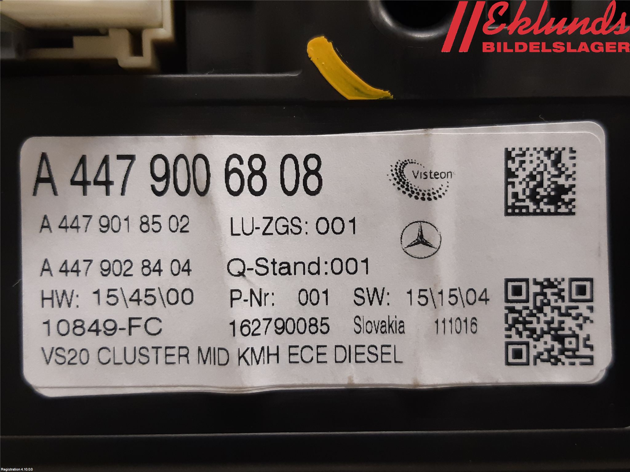 Mercedes-Benz MB VITO/V-KLASS (W640,W447,W448) 14- Instrument Komb