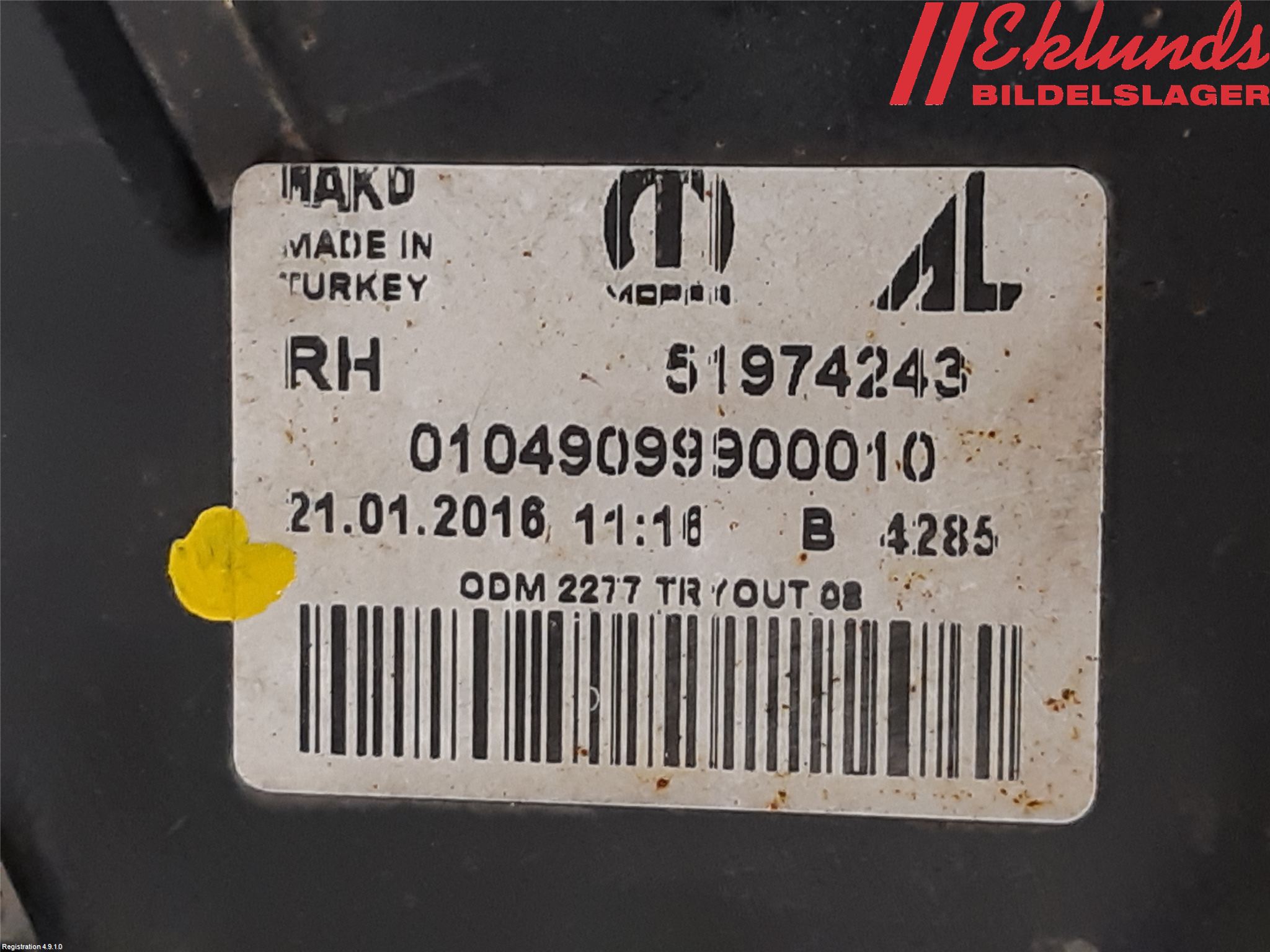 Fiat DOBLO CARGO Strålkastare Höger