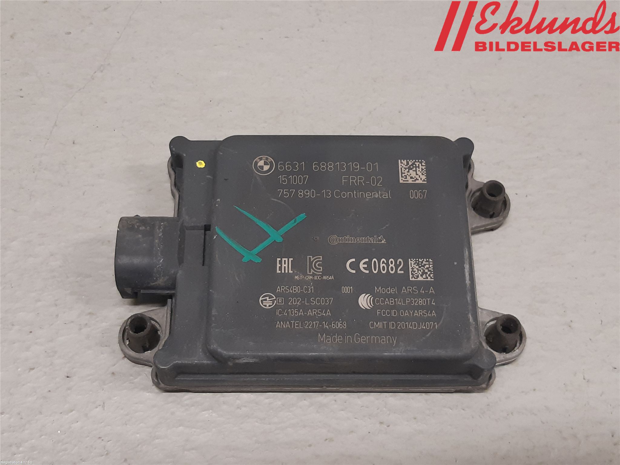 BMW 7 G11/G12 15-22 Sensor Aktivt Kollisionsskydd