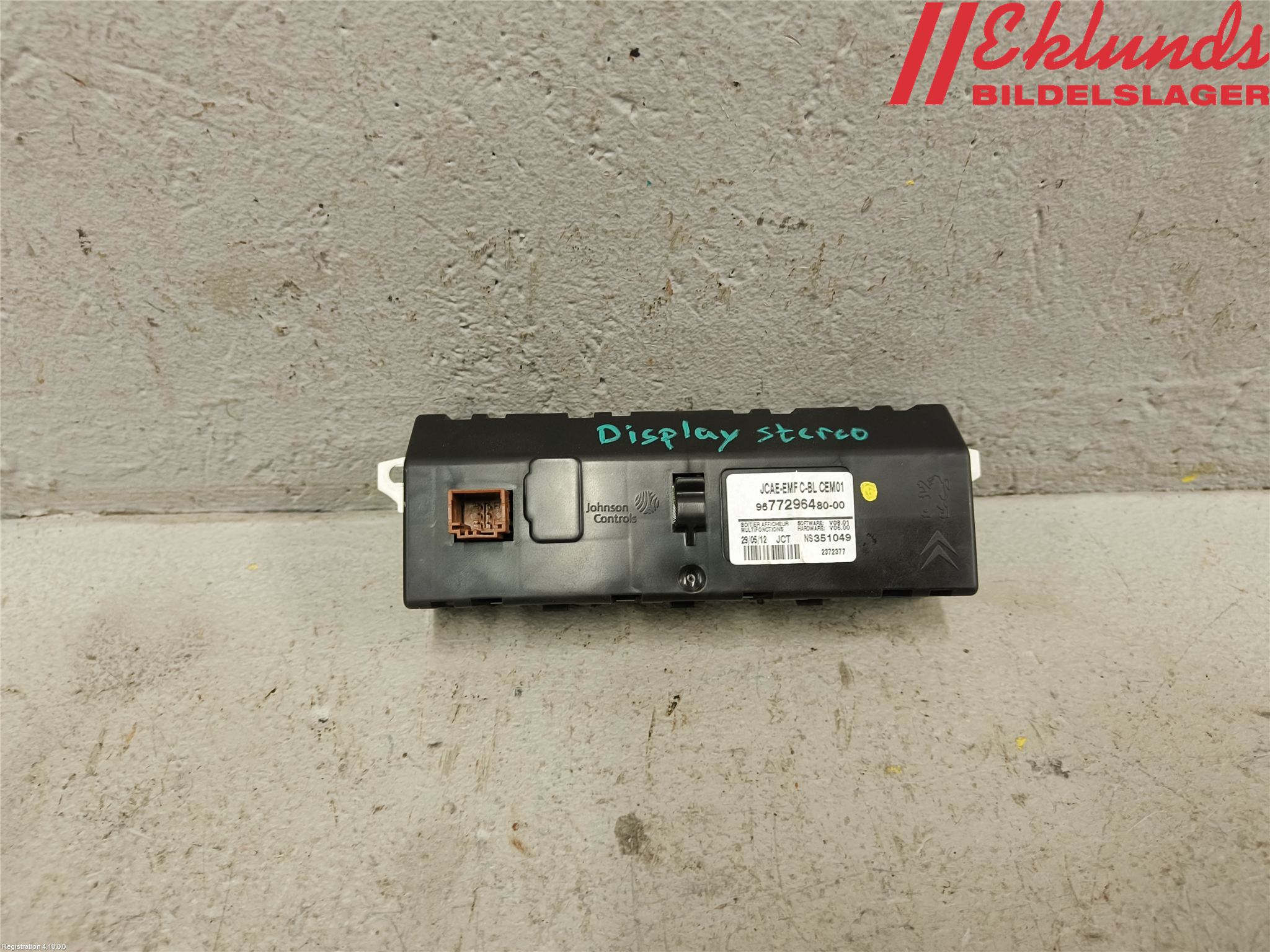 Peugeot 508 11-18 Kontrolldisplay