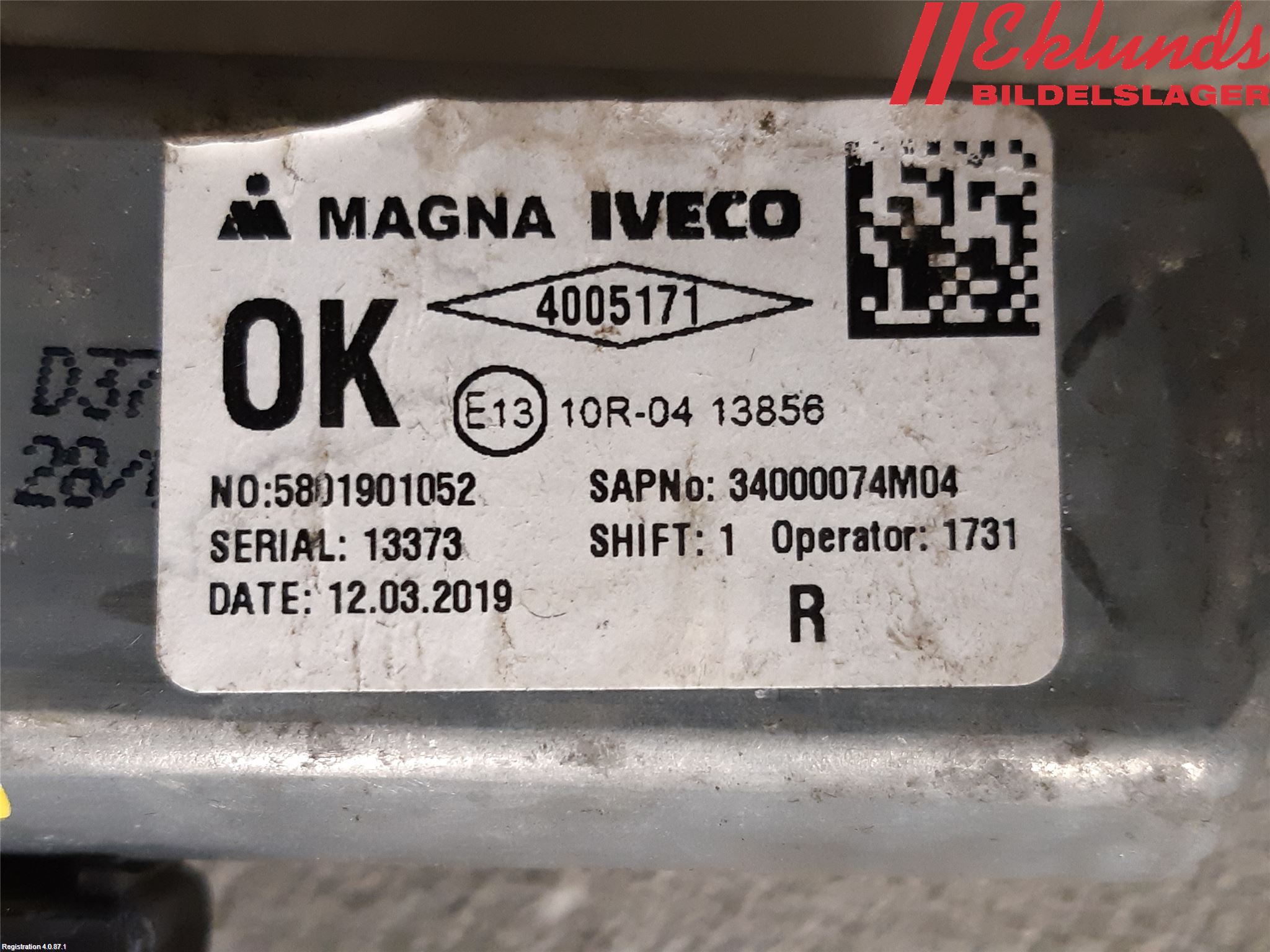 Iveco DAILY 14->> Fönsterhiss El Kompl