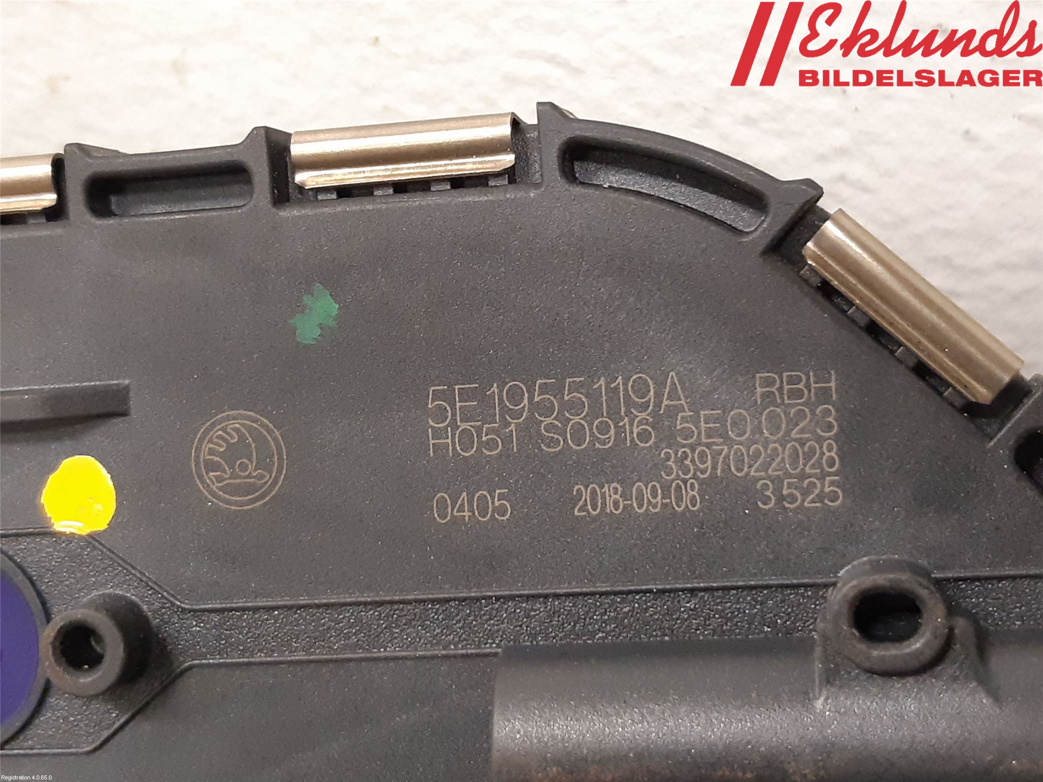 Skoda OCTAVIA (5E) 13-20 Torkarmotor Vindruta