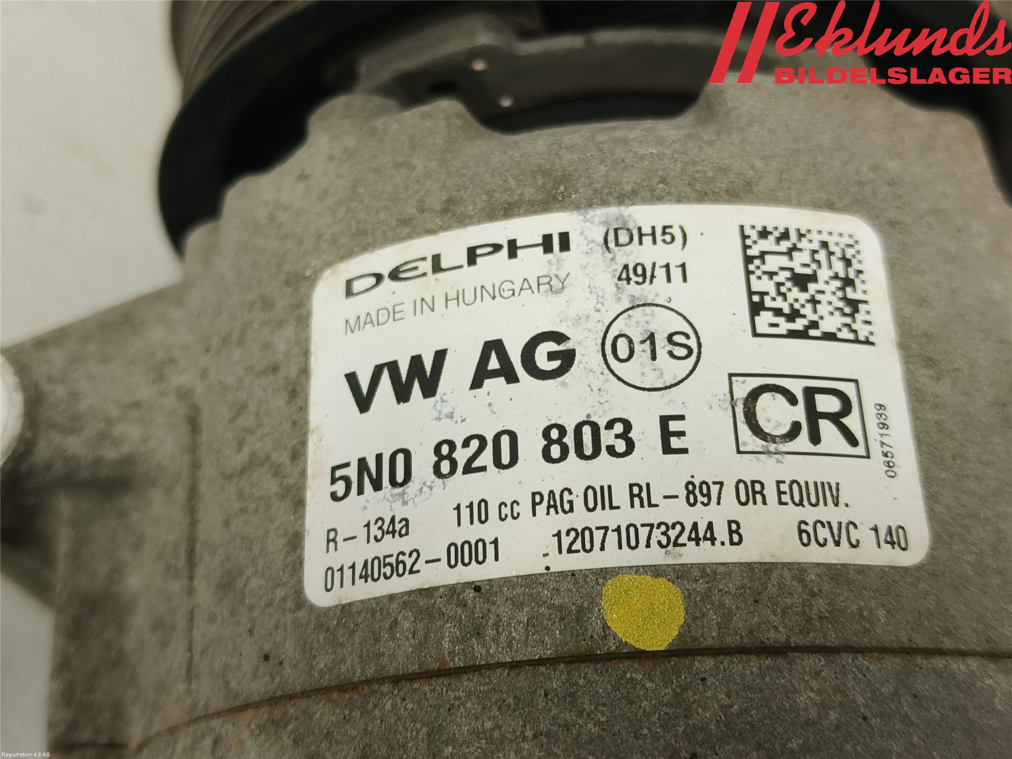 Volkswagen VW CADDY 11-15 Ac Kompressor