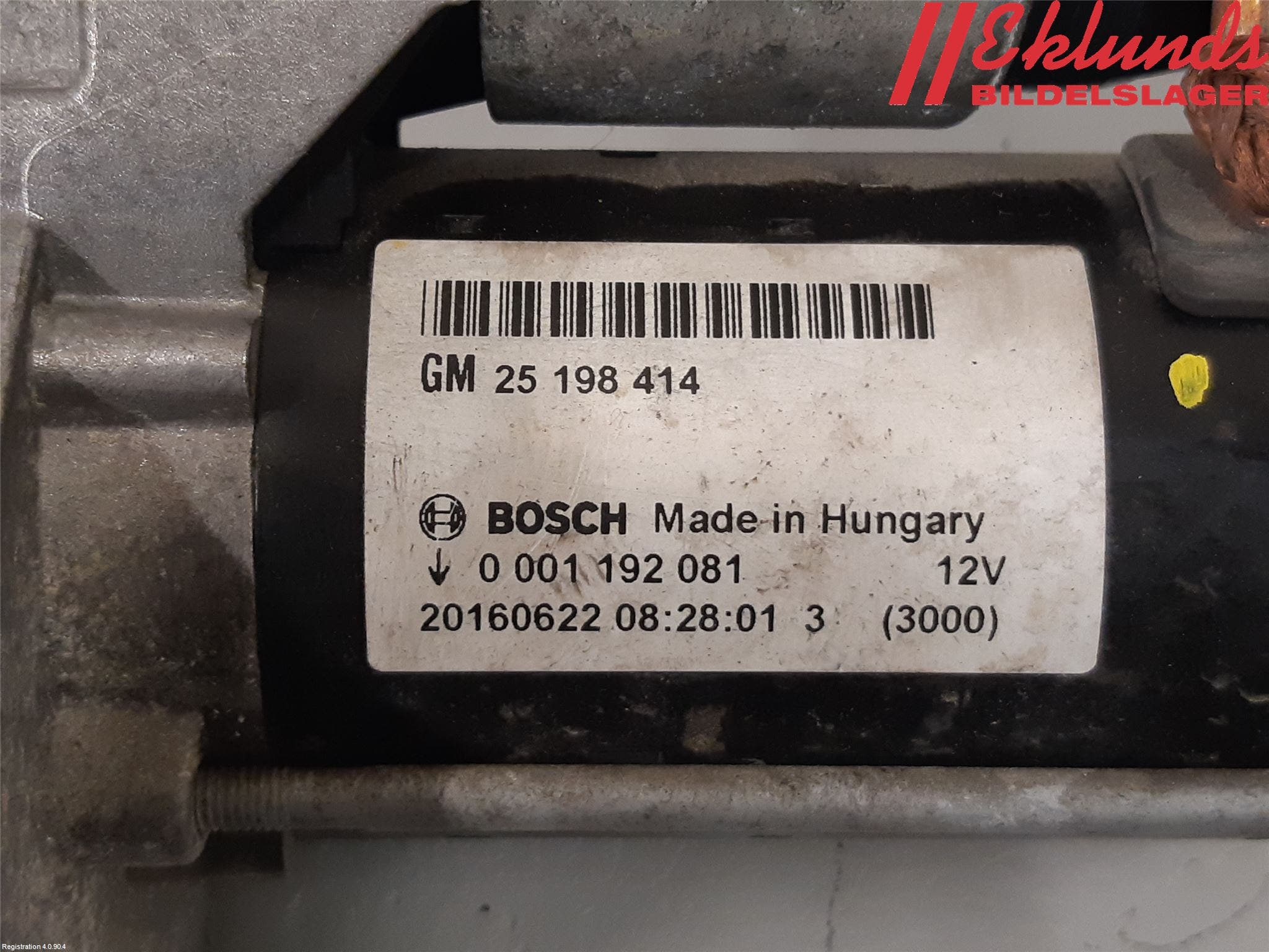 Opel CORSA E 15-19 Startmotor