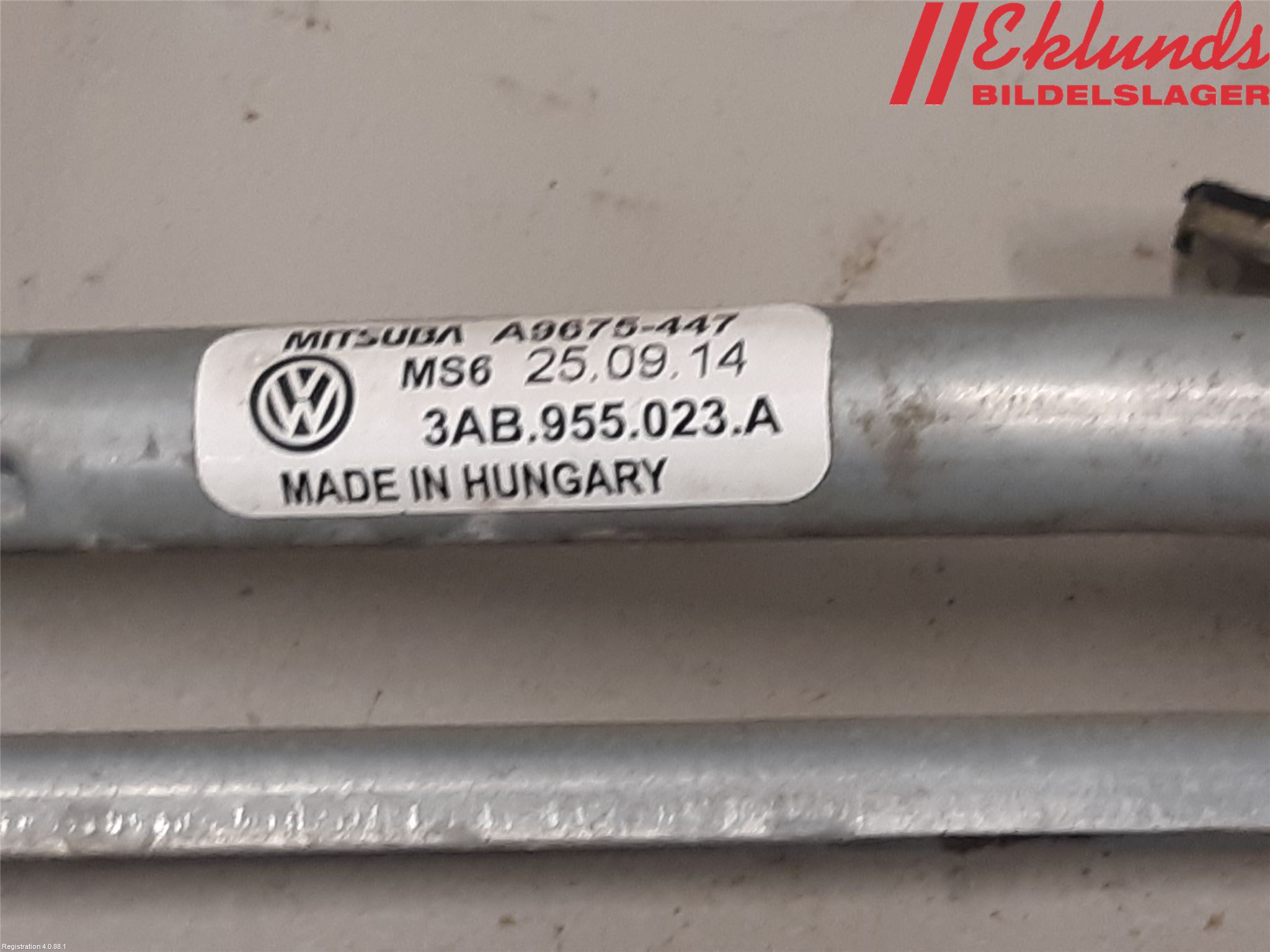 Volkswagen VW PASSAT 11-14 Torkarmekanism Vindruta