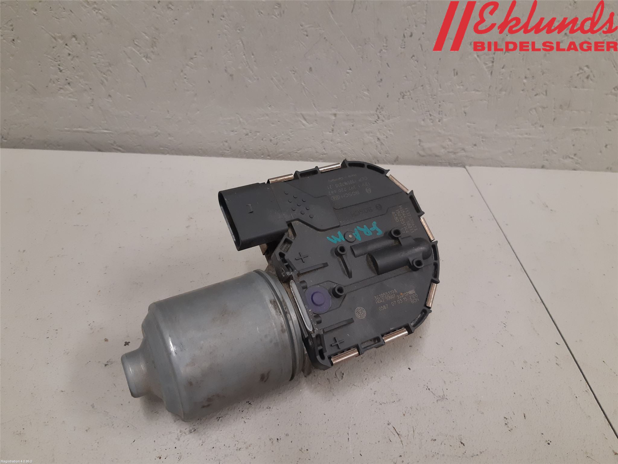 Volkswagen VW PASSAT 15-19 Torkarmotor Vindruta