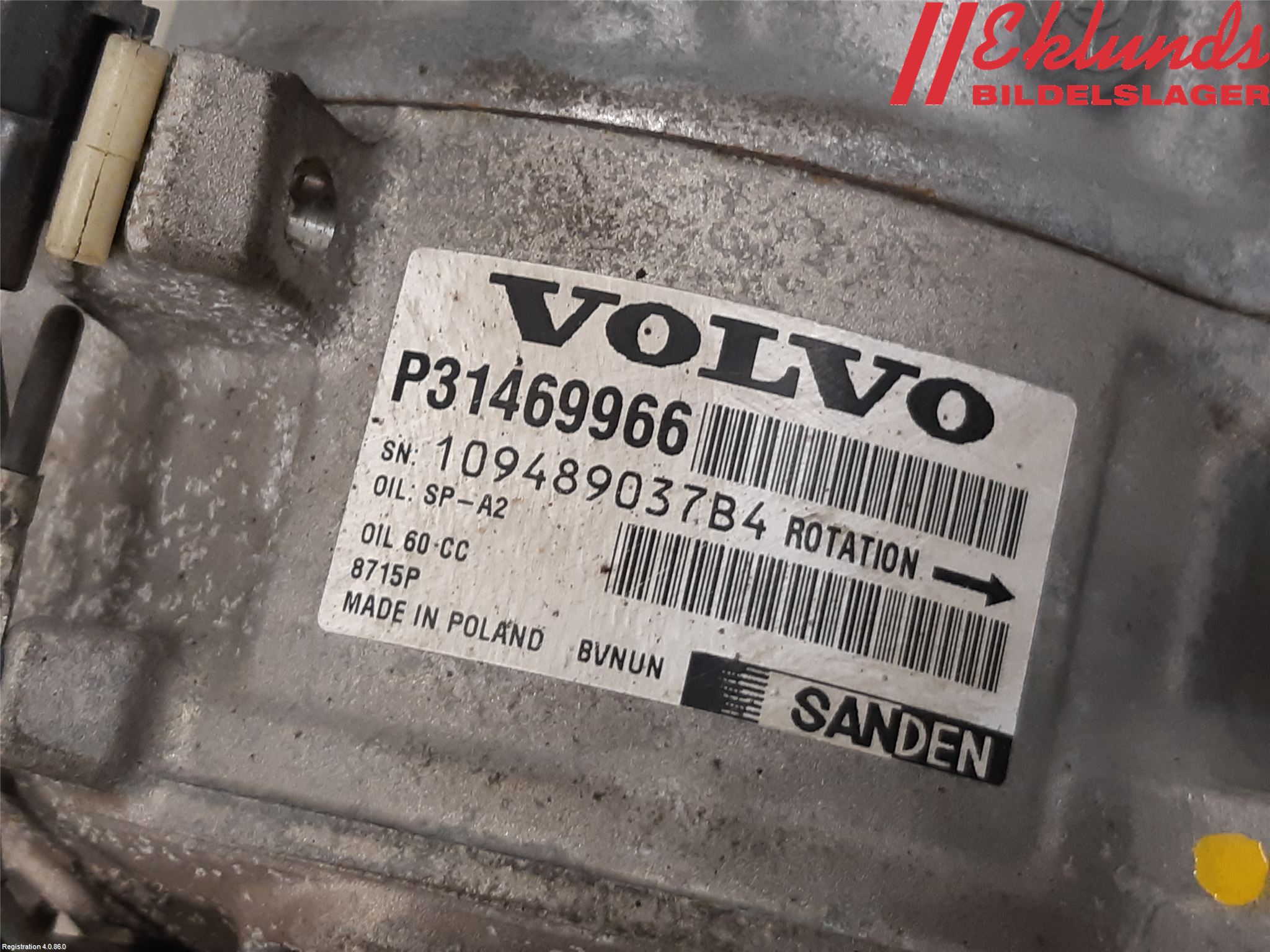 Volvo V40 12-19 Ac Kompressor