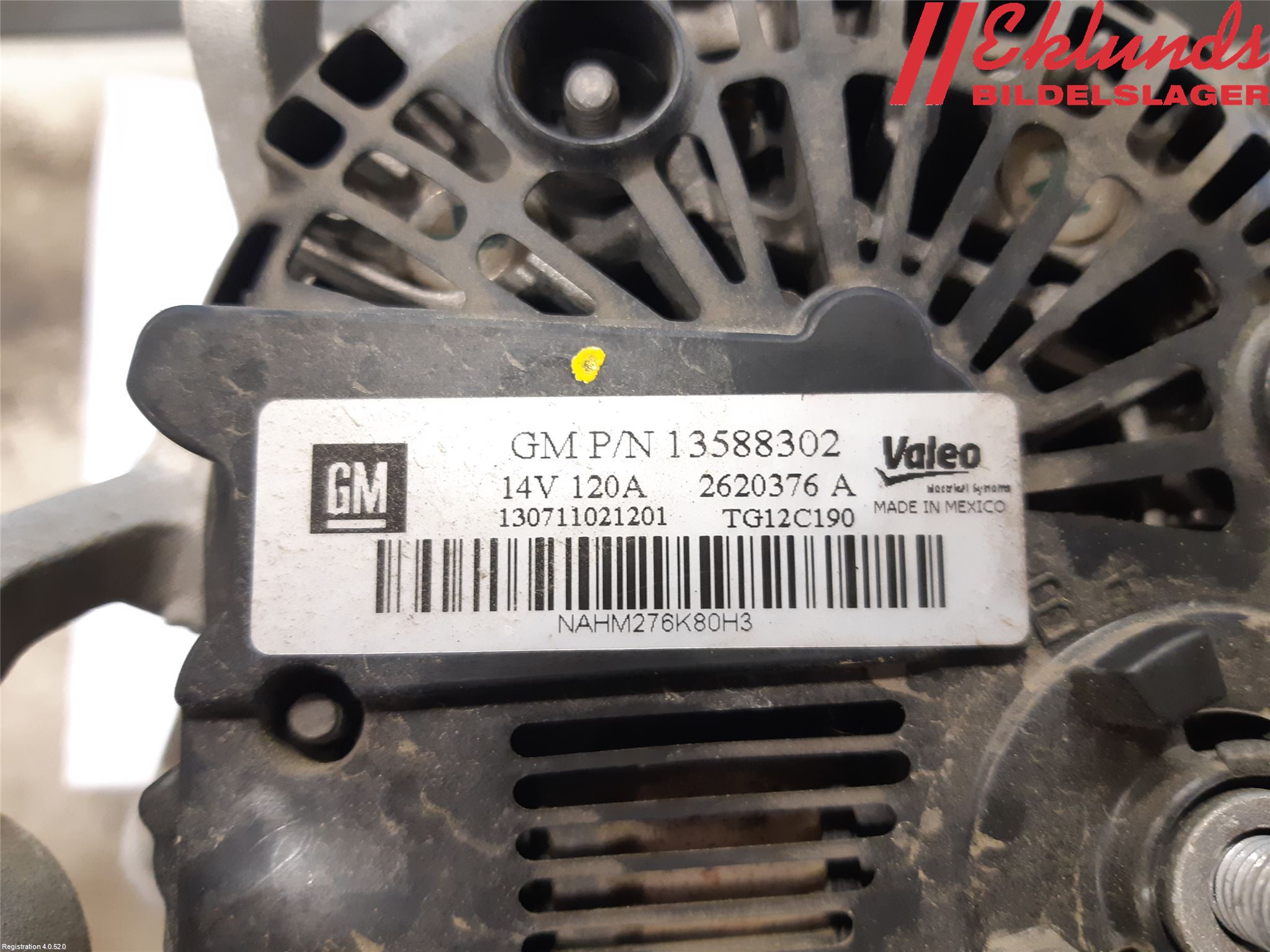 Opel ASTRA J 10-15 Generator