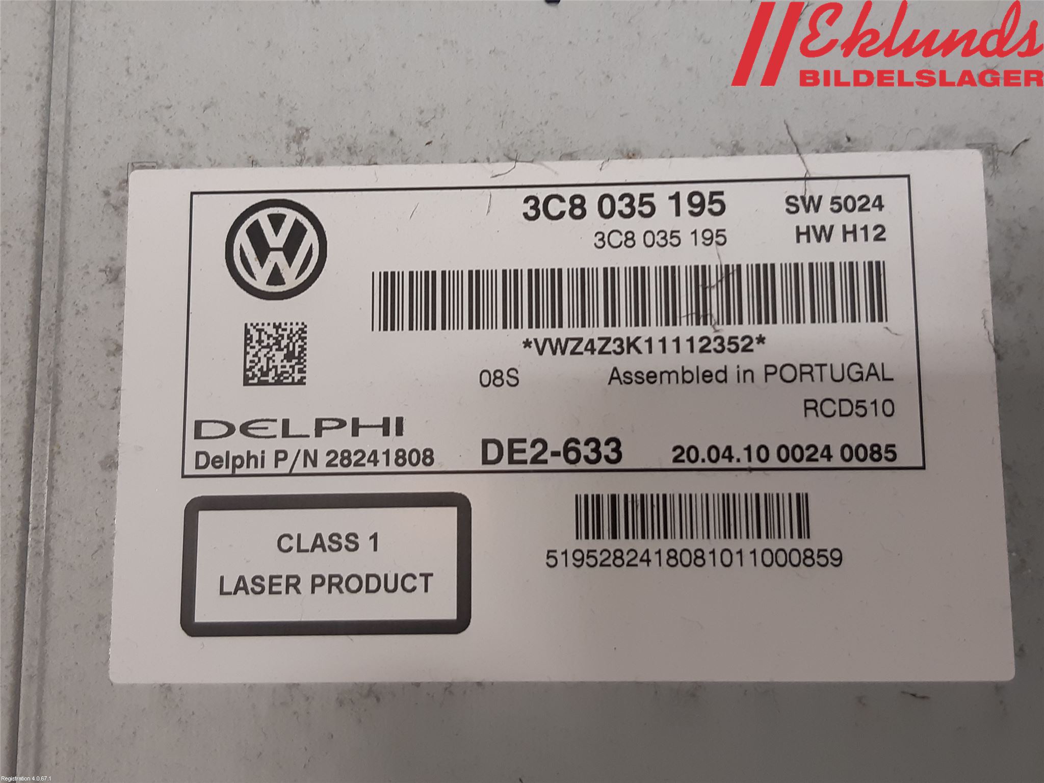 Volkswagen VW TIGUAN 07-16 Cd Radio - Multimediapanel