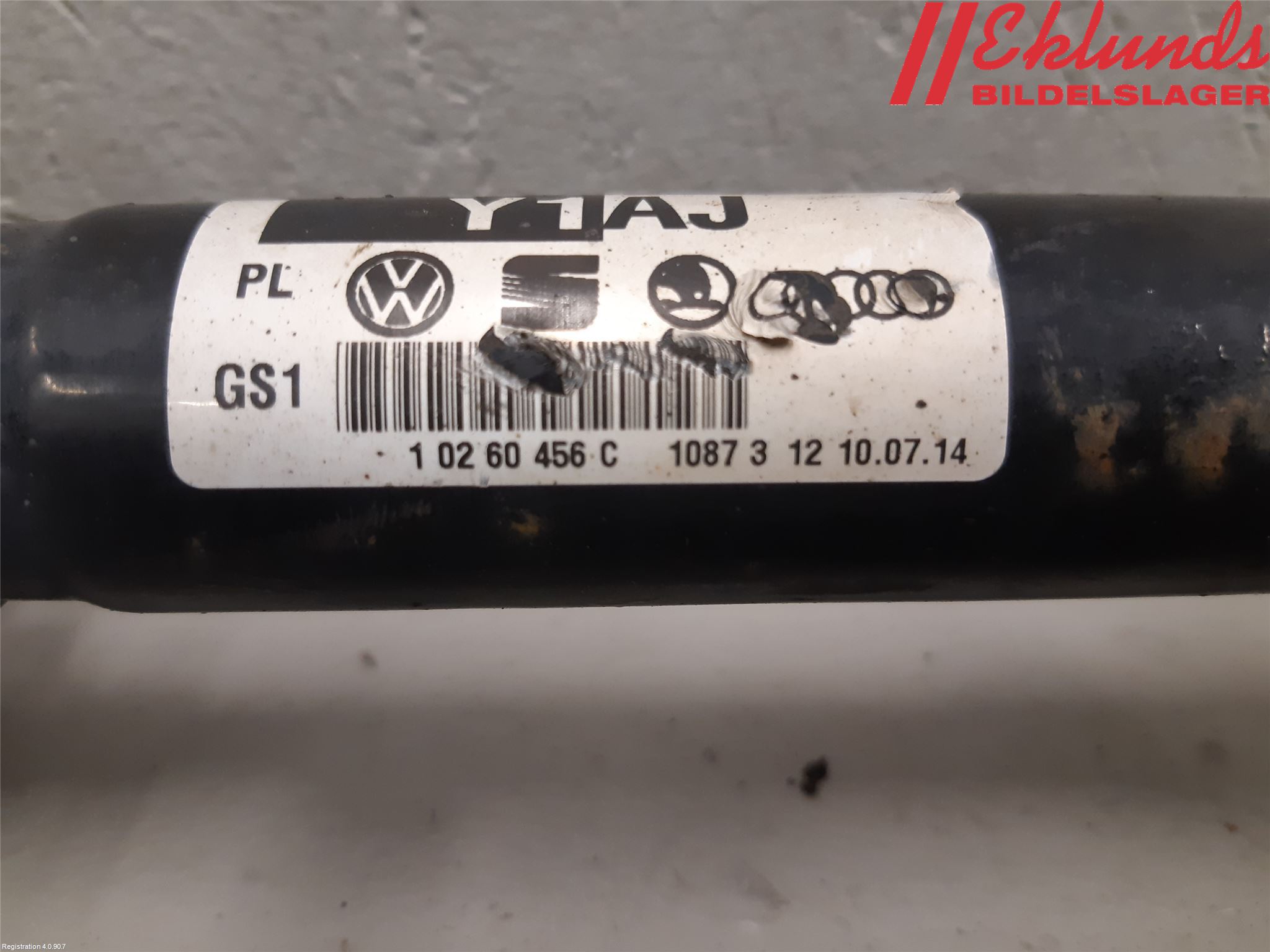 Audi A5 07-16 Drivaxel Fram Höger