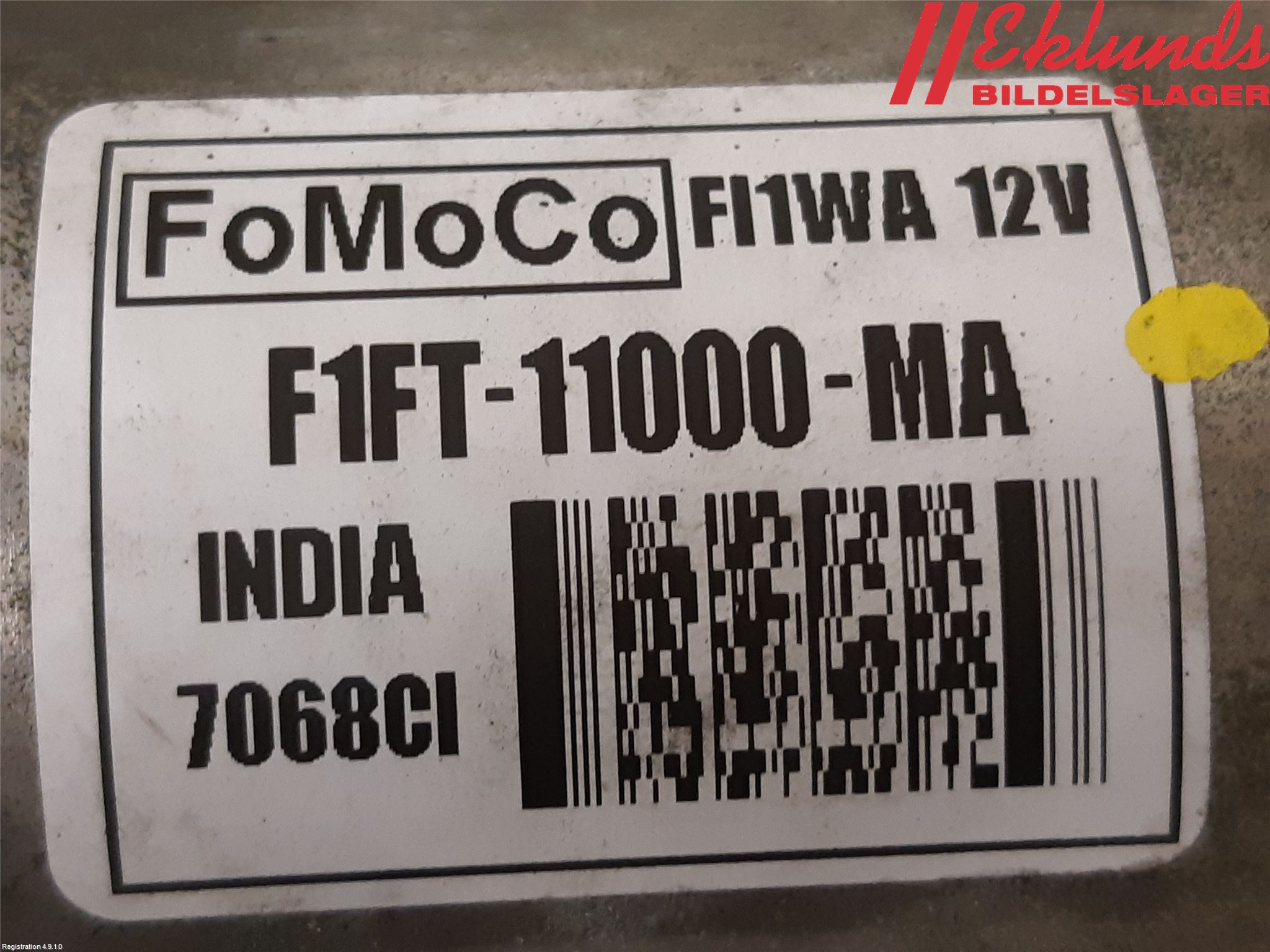 Ford KUGA 17-19 Startmotor