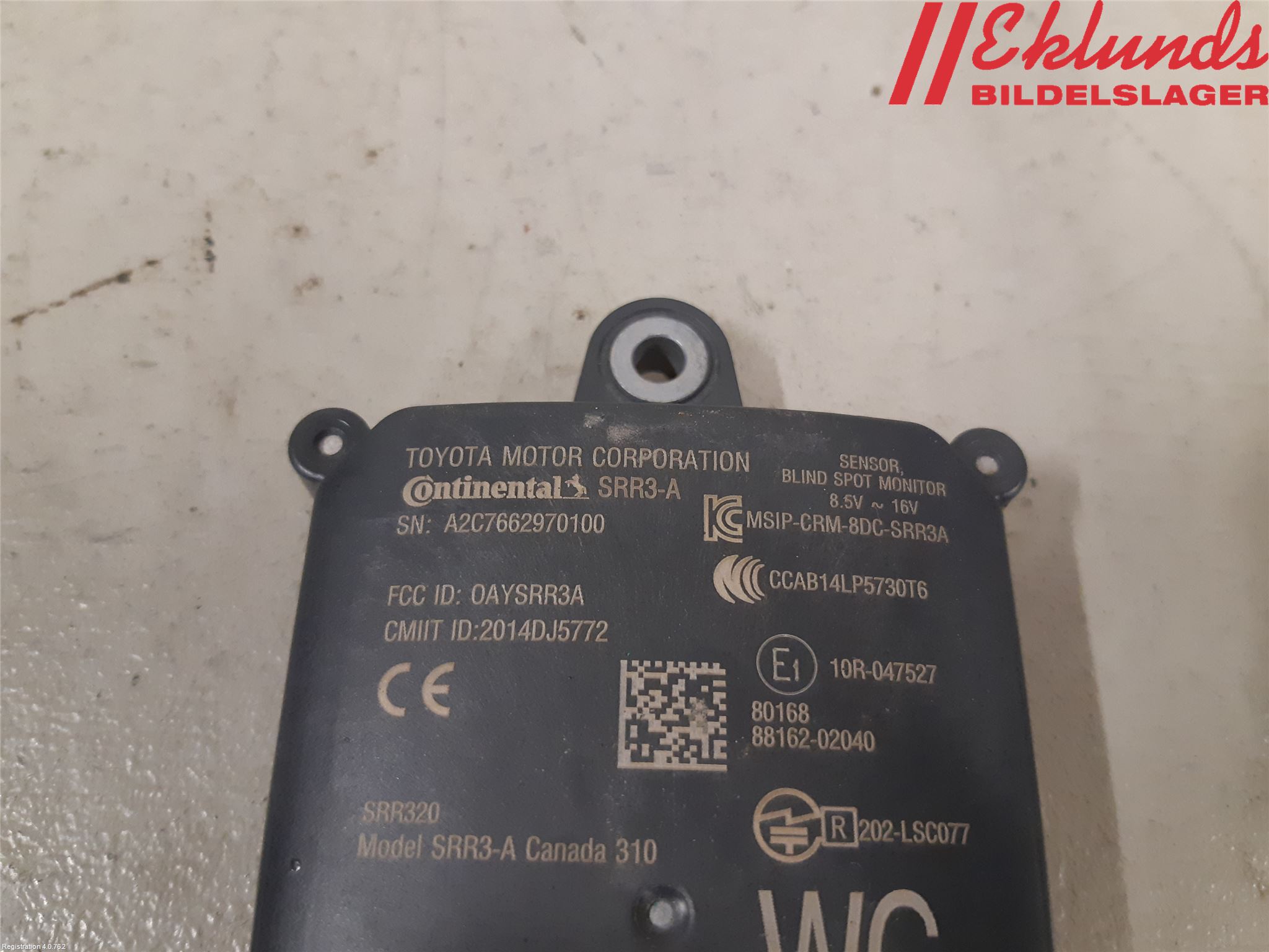 Toyota COROLLA 19- Sensor Aktivt Kollisionsskydd