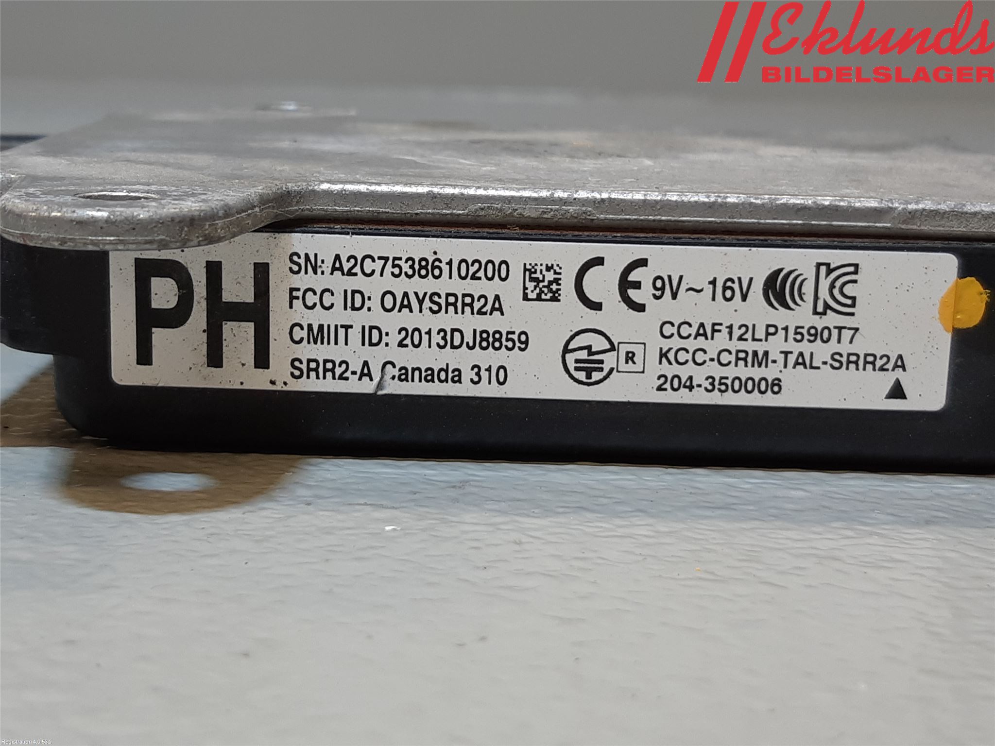 Toyota PRIUS (ZVW50) 16-21 Sensor Aktivt Kollisionsskydd