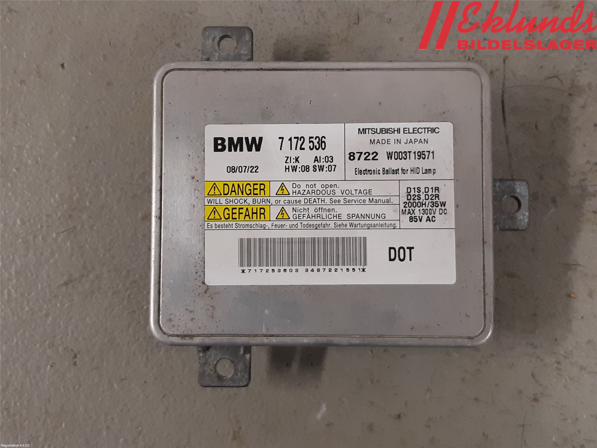 BMW 7 F01/02/03/04 09-15 Styrenhet Strålkastare