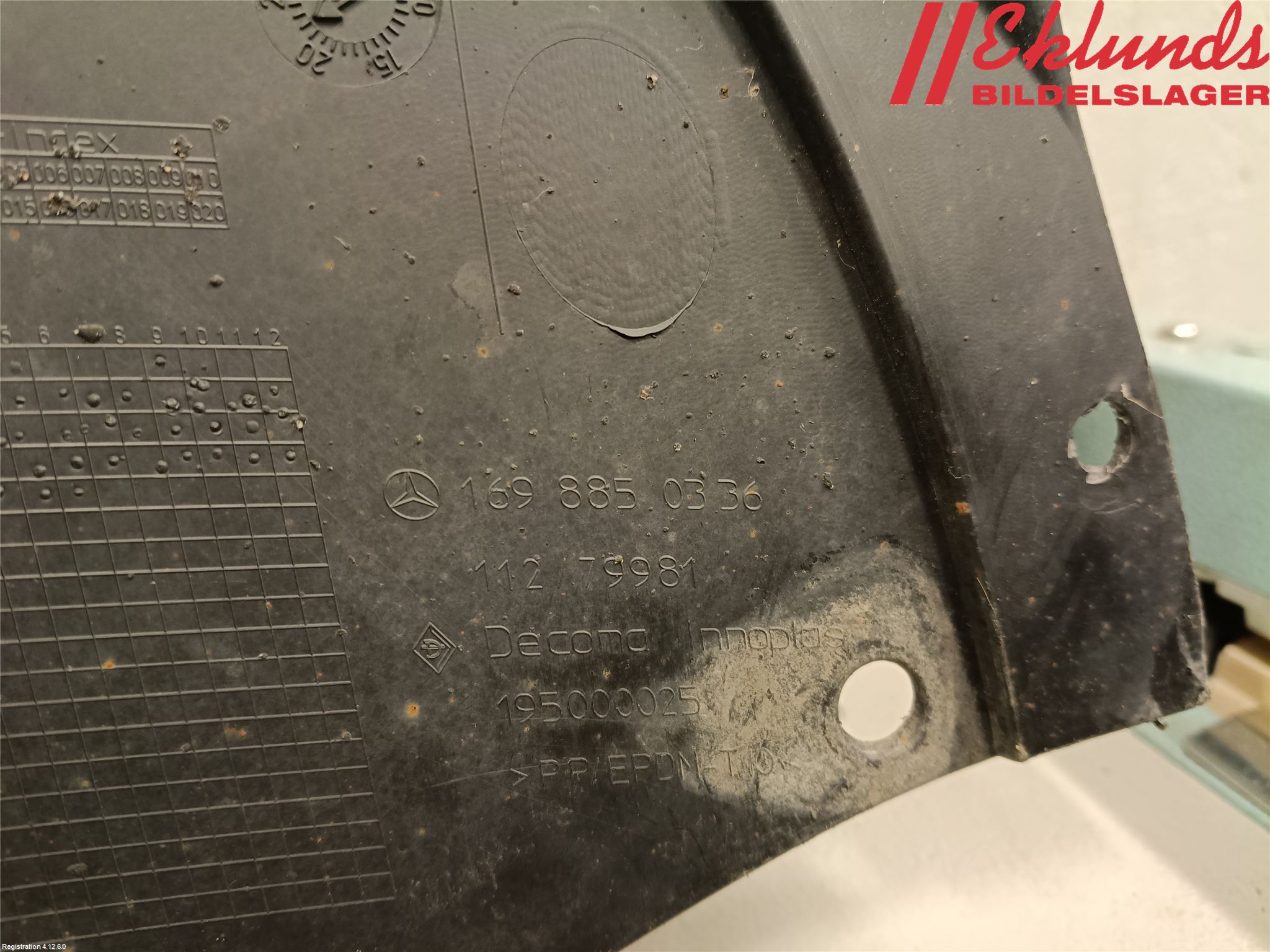 Mercedes-Benz MB B-KLASS (W245) 05-12 Hasplåt Plåt-Plast