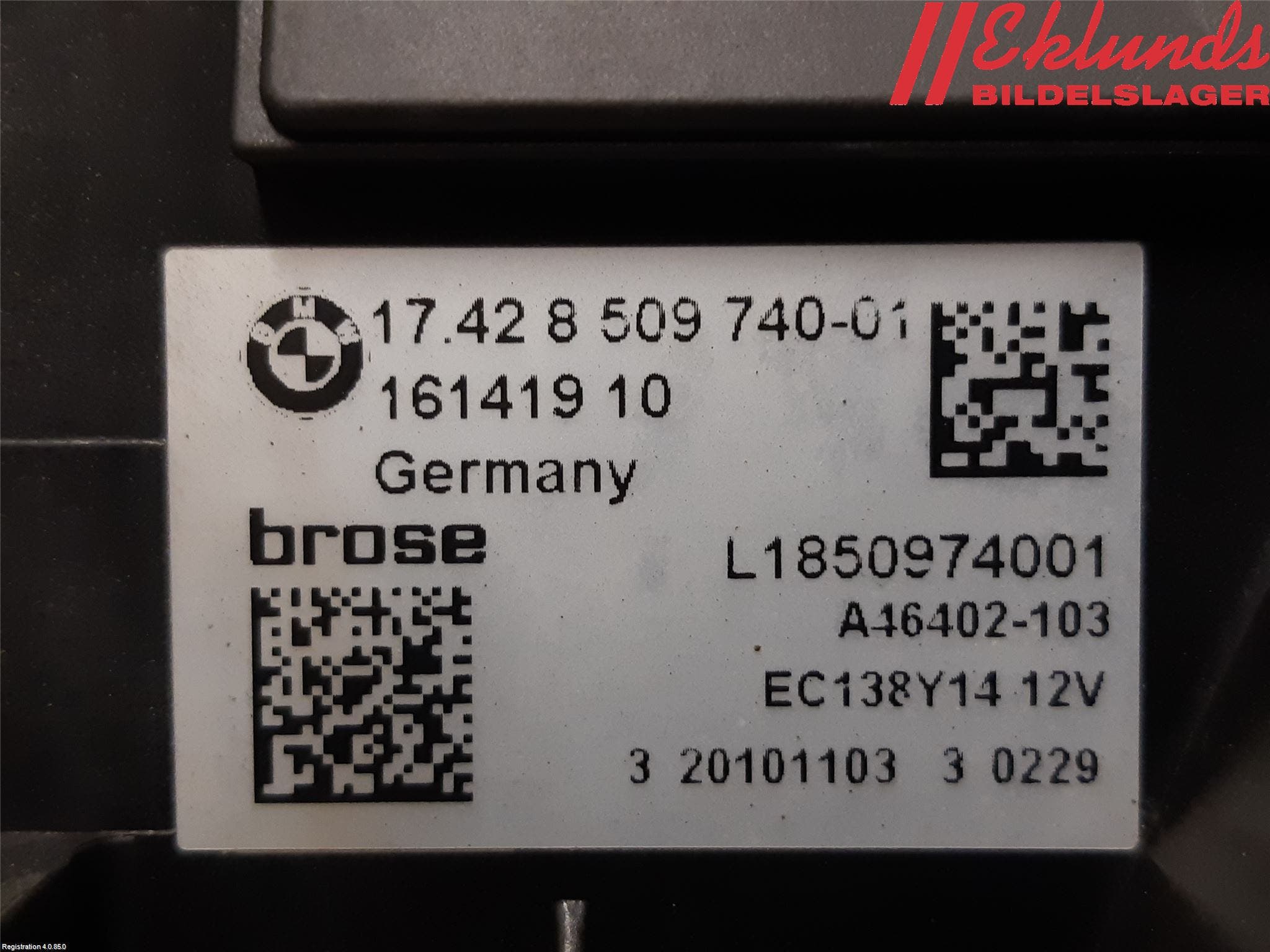 BMW 5 F10/F11/F18 09-17 Kylfläkt El