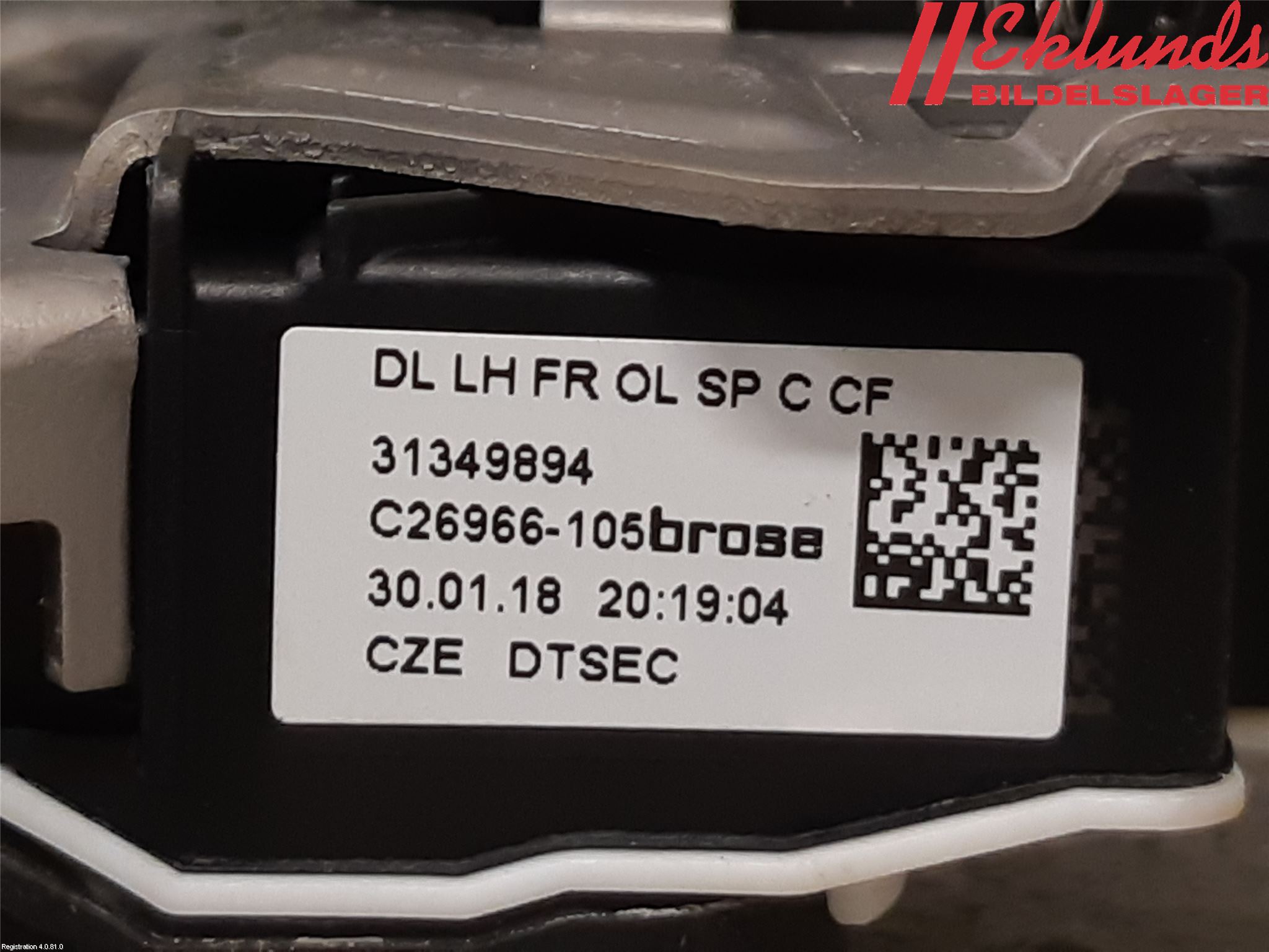 Volvo XC60 18- Låskista-Dörrlås