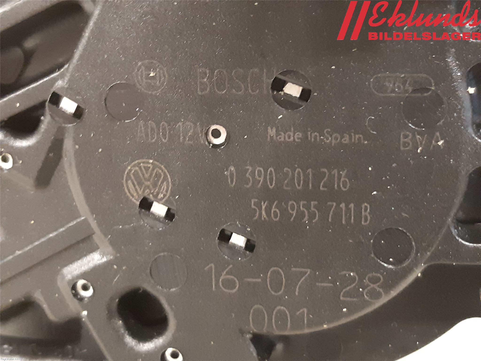 Volkswagen VW POLO 10-17 Torkarmotor Baklucka