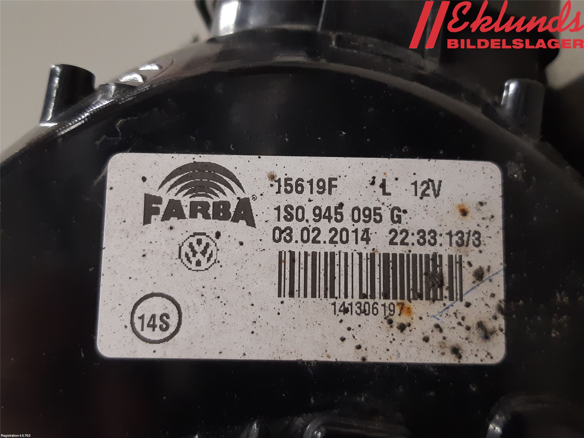 Volkswagen VW UP! / E-UP! Bakljus Vänster