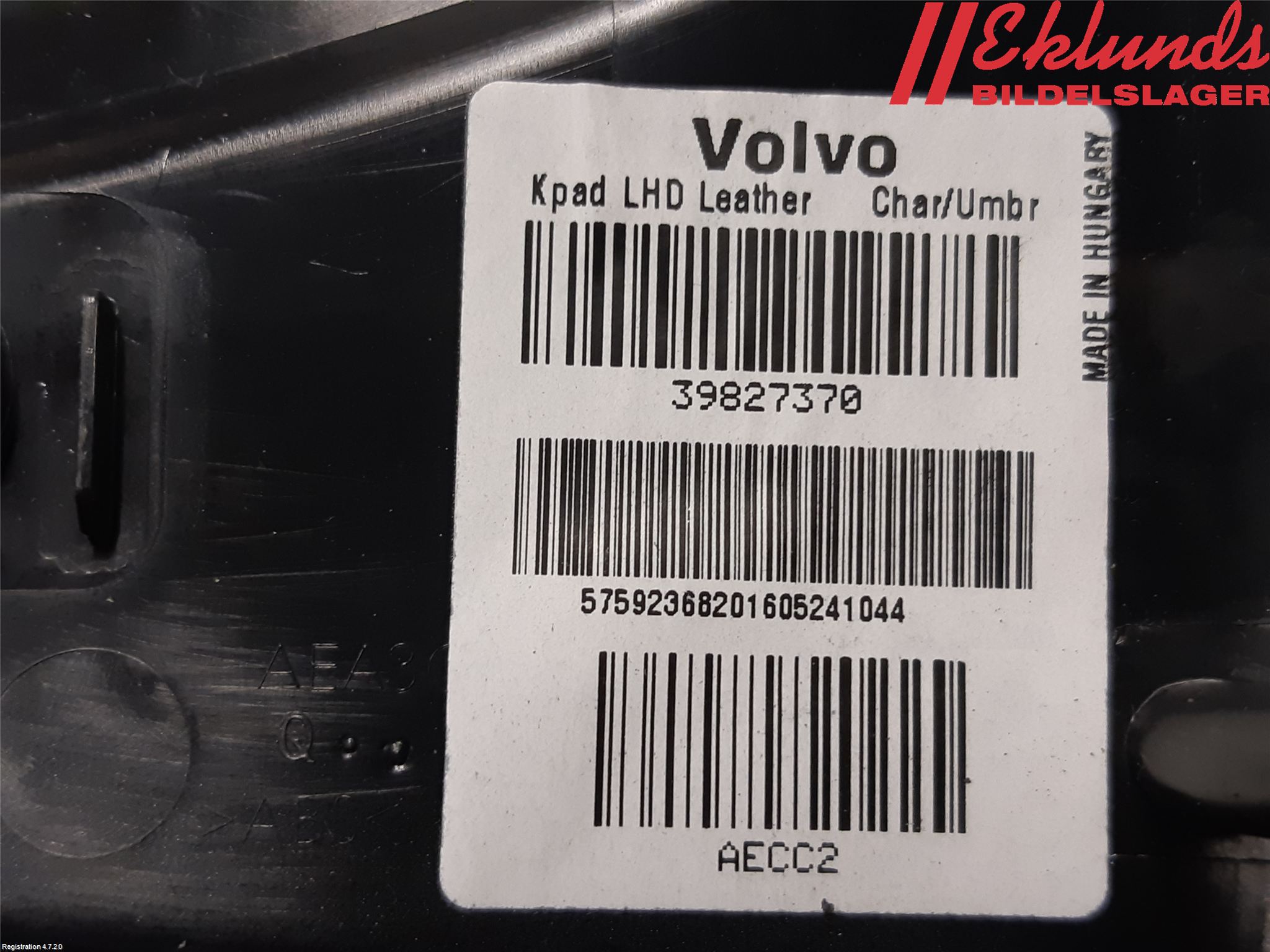 Volvo XC90/RECHARGE 16- Inr Tunnelfack
