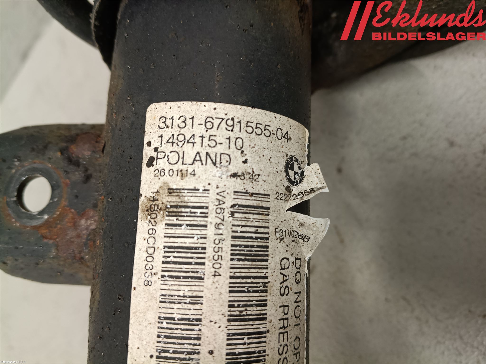 BMW 3 F30/F31/F80 12-19 Fjäderben Fram Vänster