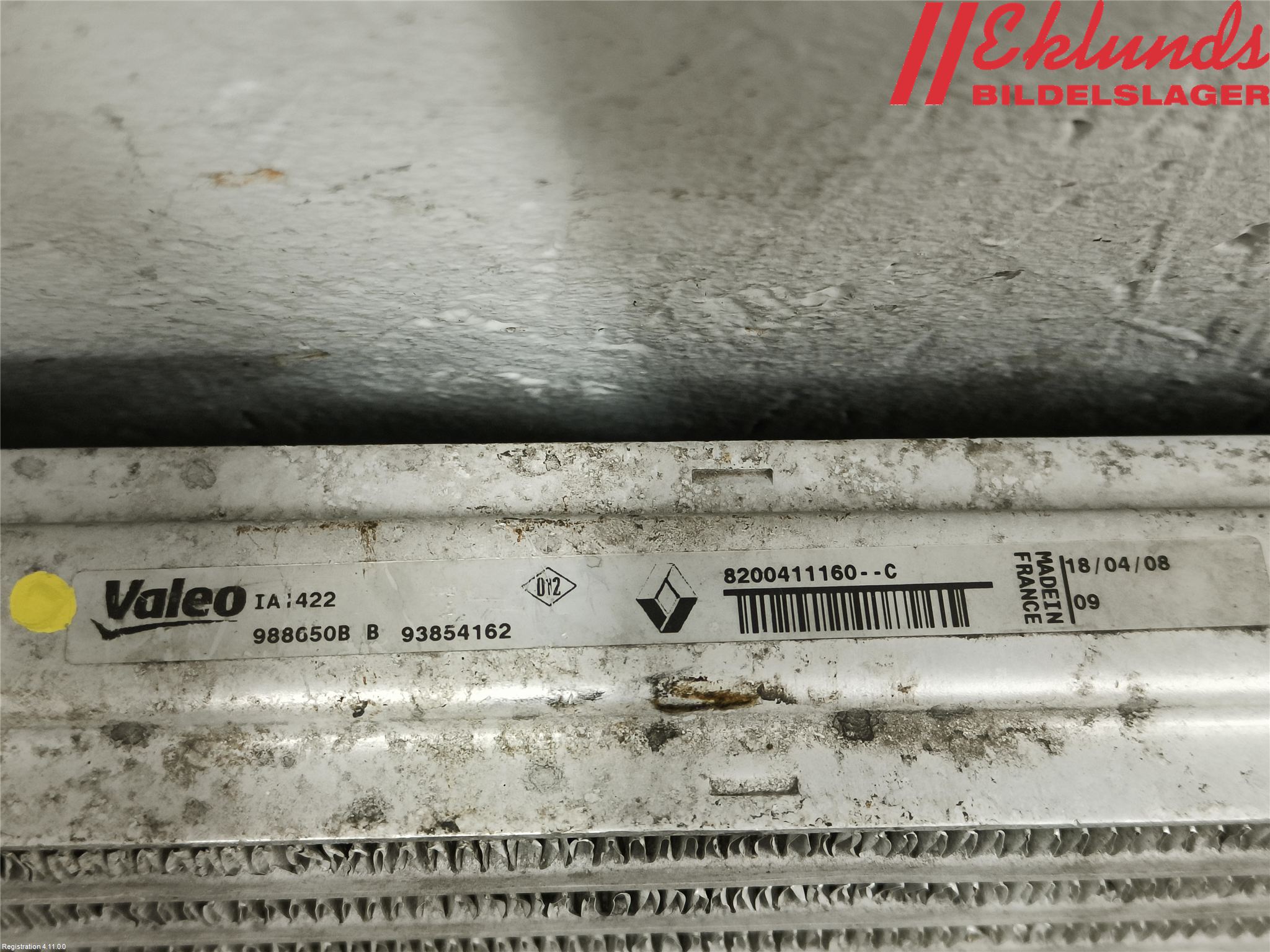 Opel VIVARO 01-14 Laddluft-Intercooler Kyl