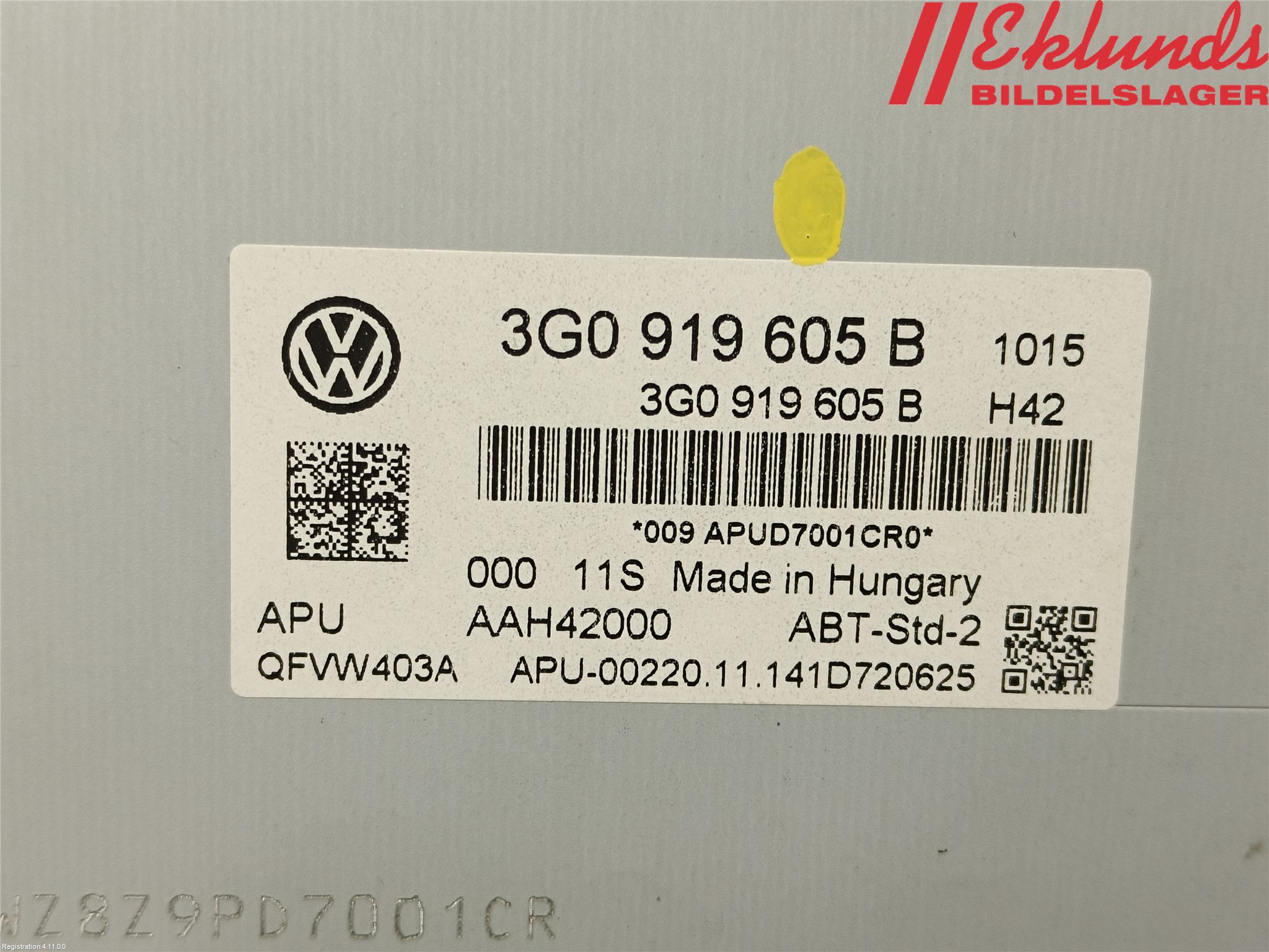 Volkswagen VW PASSAT 15-19 Multifunktionsdisplay