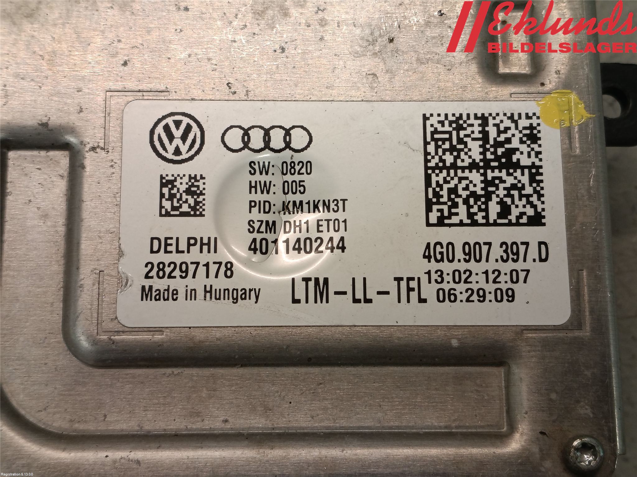 Audi A6/S6 4G 11-18 Styrenhet Strålkastare