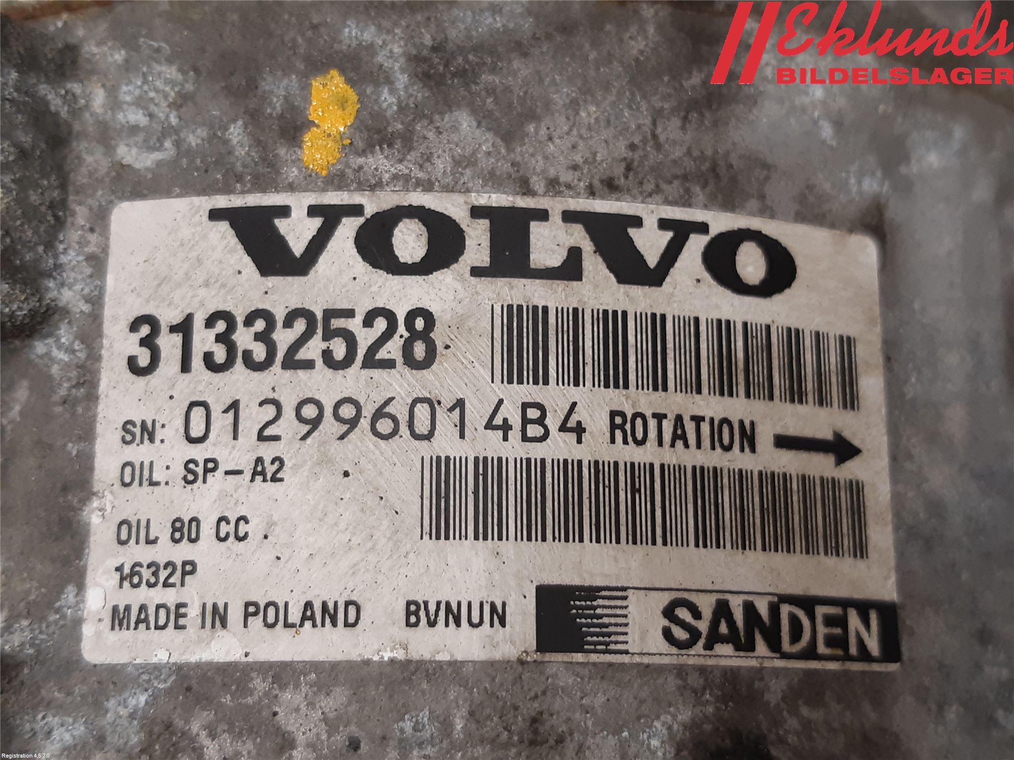 Volvo XC60 14-17 Ac Kompressor