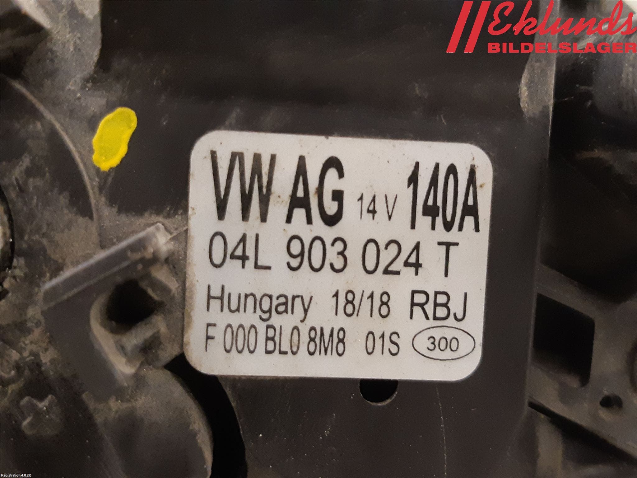 Volkswagen VW PASSAT 15-19 Generator