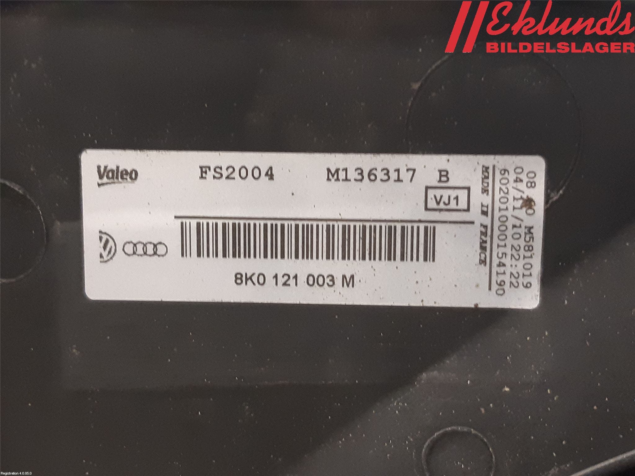 Audi A4/S4 08-11 Kylfläkt El