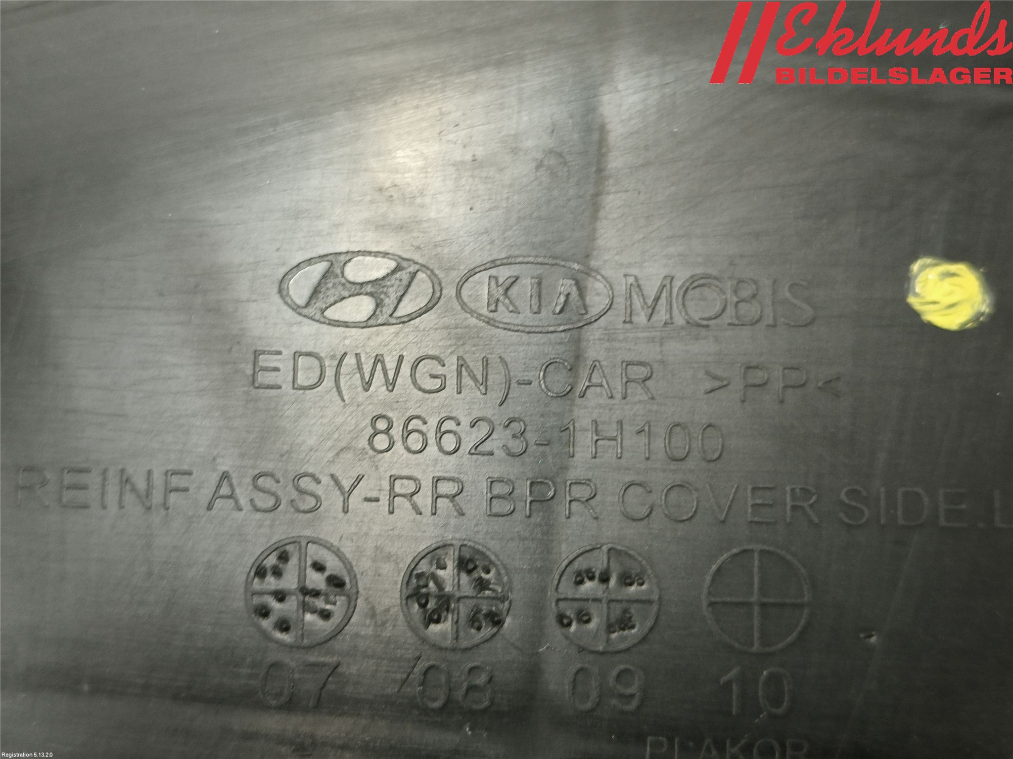 Kia CEED 06-12 Stötfångarfäste Bak Vä