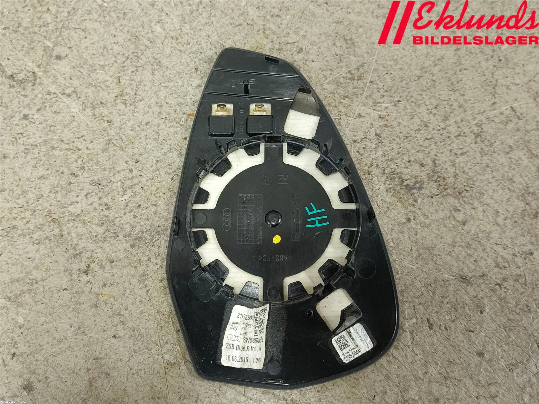 Audi A4/S4 B9 16-19 Spegelglas Hö