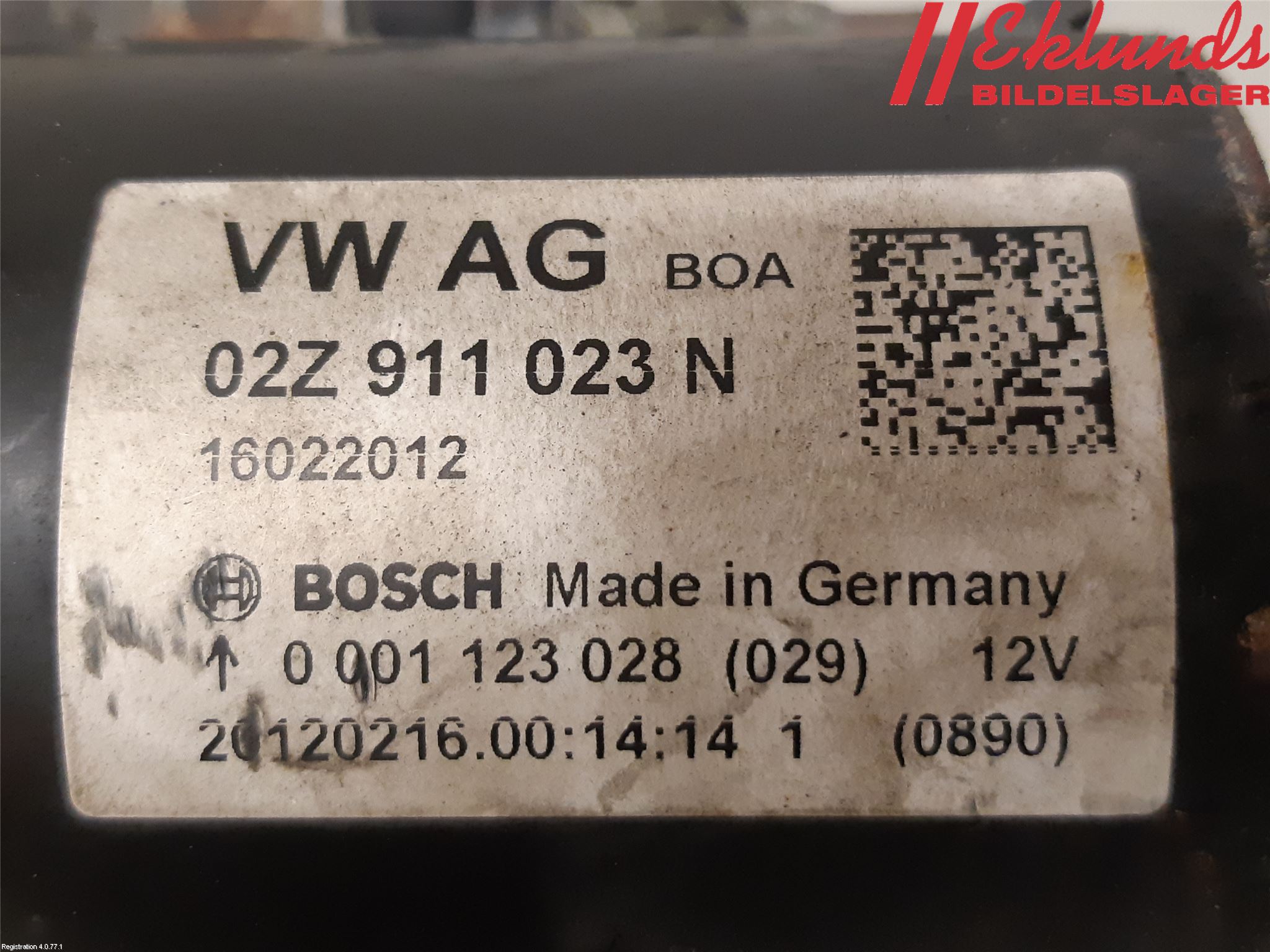 Volkswagen VW POLO 10-17 Startmotor Diesel