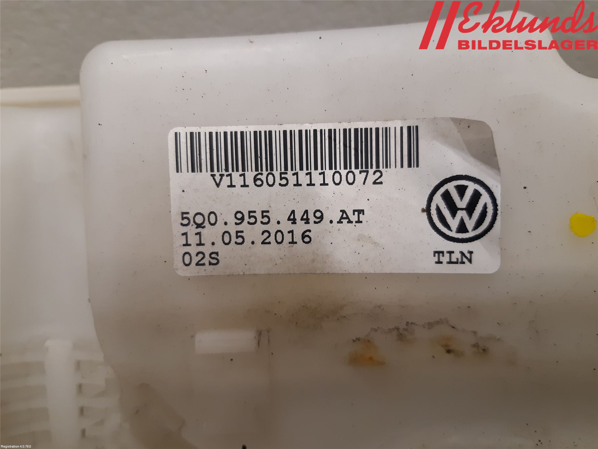 Volkswagen VW GOLF / E-GOLF VII 13-20 Spolartank Vindruta-Strål