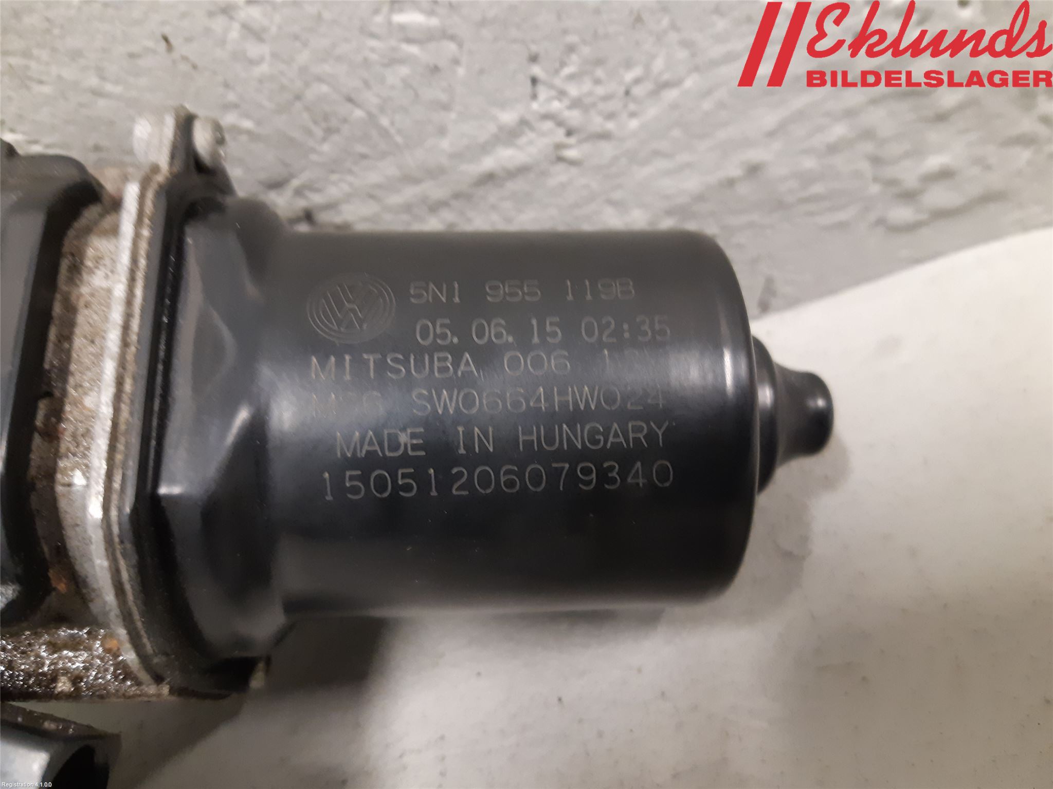 Volkswagen VW TIGUAN 07-16 Torkarmotor Vindruta