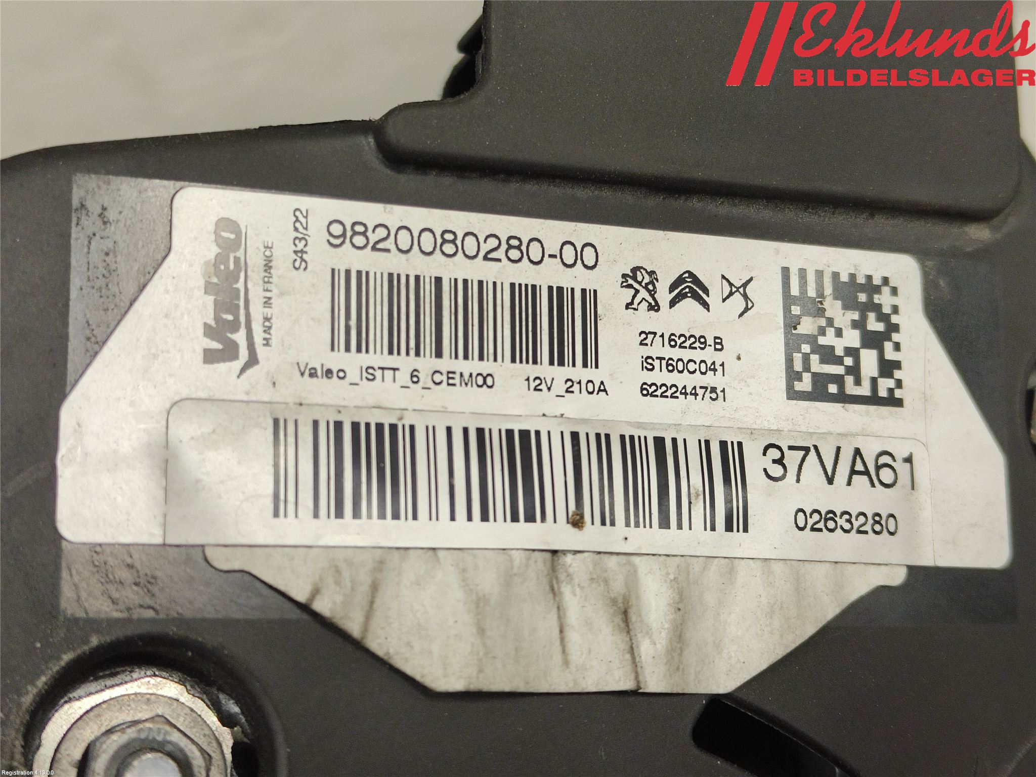Opel ASTRA L 22- Generator