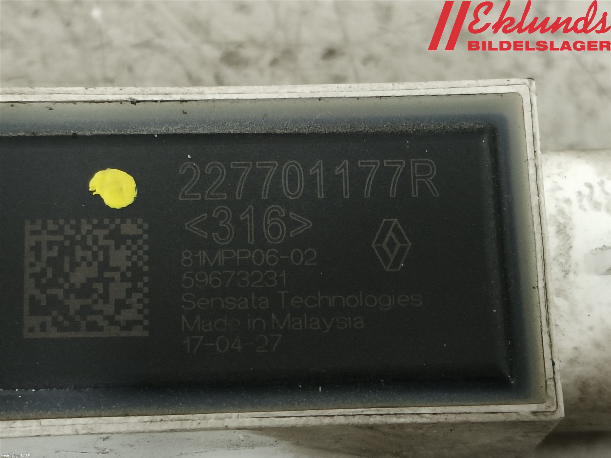 Renault TRAFIC/E-TECH 15- Givare Temp-Tryck Avgas