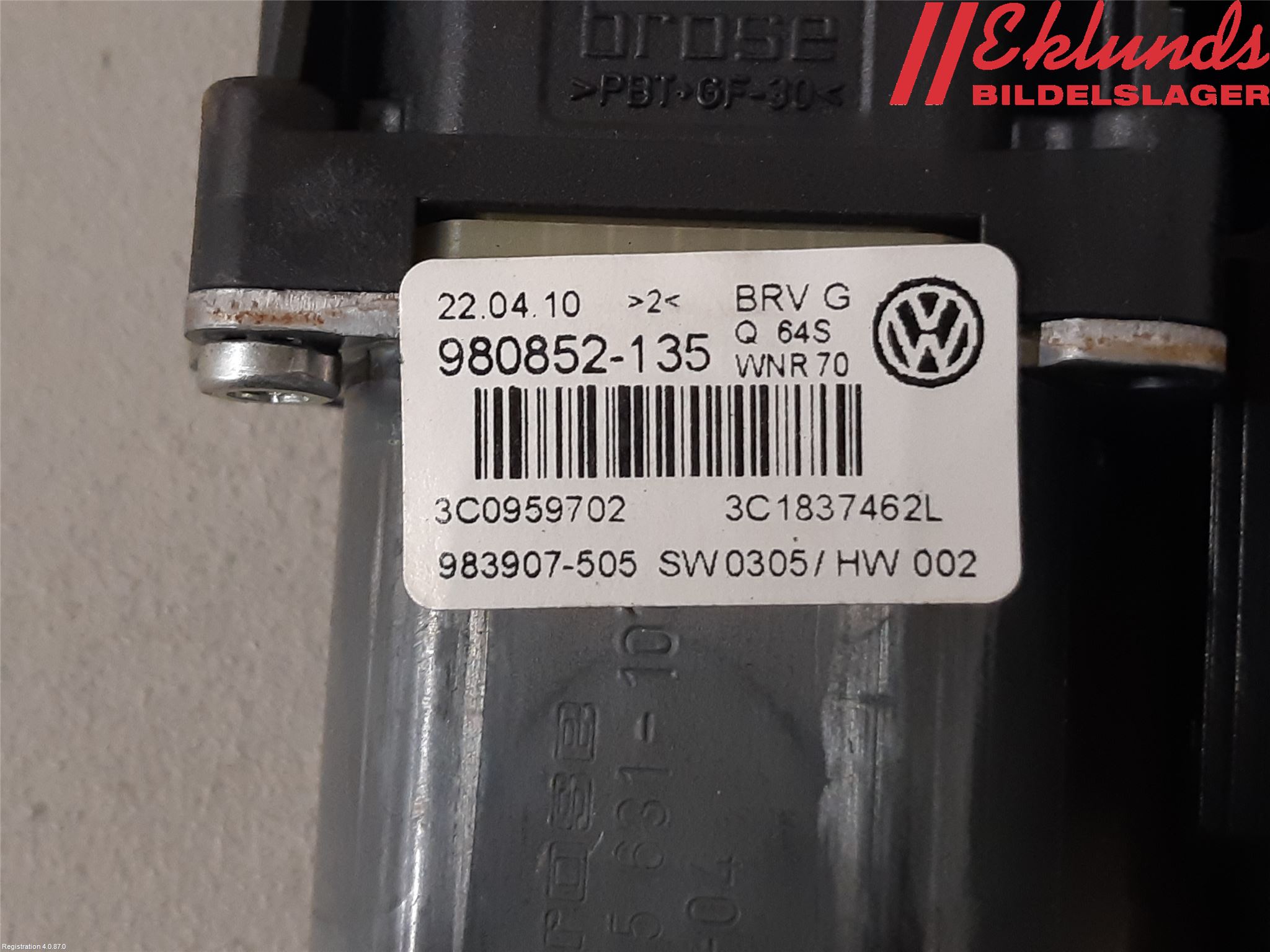 Volkswagen VW PASSAT 05-11 Fönsterhissmotor